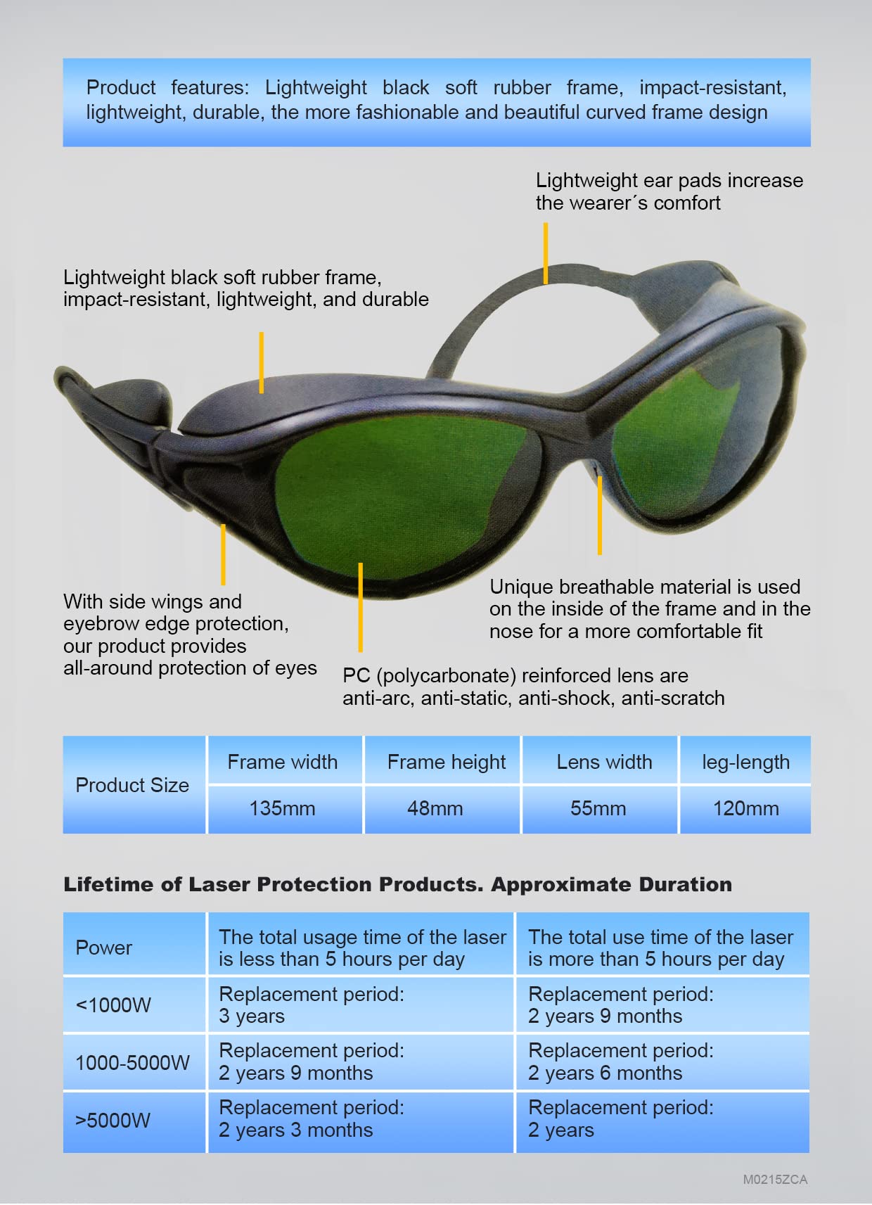 SFX Professional OD6+ Laser Safety Glasses - 200nm-450nm & 800nm-2000nm Wavelength Protection - Ideal for Laser Cutting, Engraving & Medical Procedures
