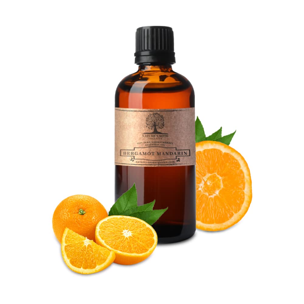 Bergamot Mandarin Essential Oil - 100% Pure Therapeutic Grade for Aromatherapy, Diffusers & Massage - 1 Fl Oz by Nature's Note Organics - Perfect for Stress Relief & Mood Enhancement