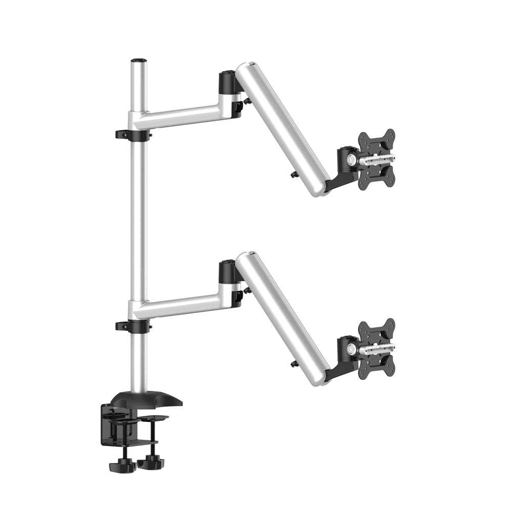 Cotytech BL-AP22 Dual Monitor Stand for Apple - Adjustable Desktop Mount for Side by Side or Top Down Setup | Perfect for Home Office, Gaming & Workspace Organization