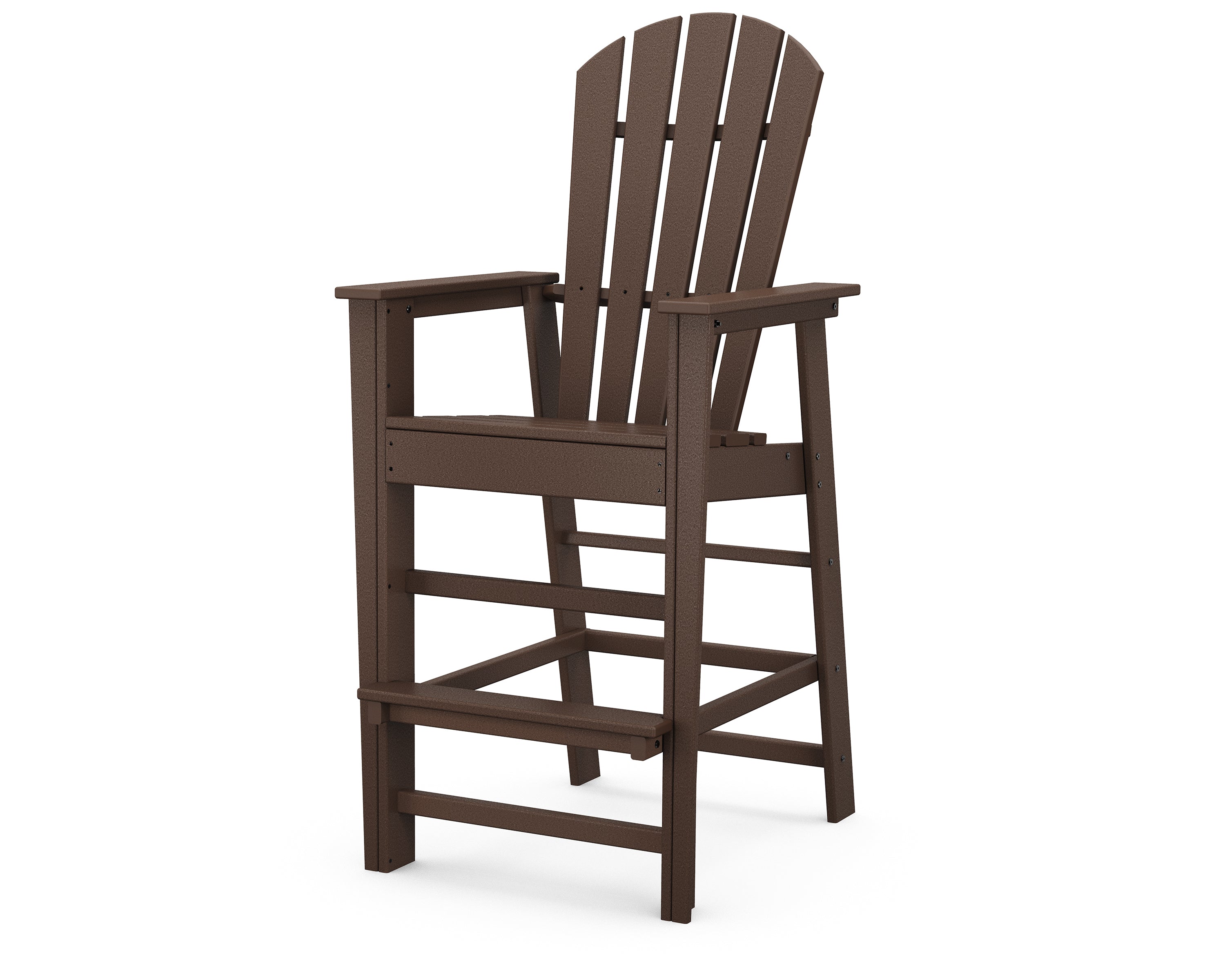 POLYWOOD South Beach Bar Chair - Outdoor Patio Furniture, Weather-Resistant Adirondack Style Bar Stool for Poolside, Deck, or Backyard - Comfortable & Durable Plastic Wood Material