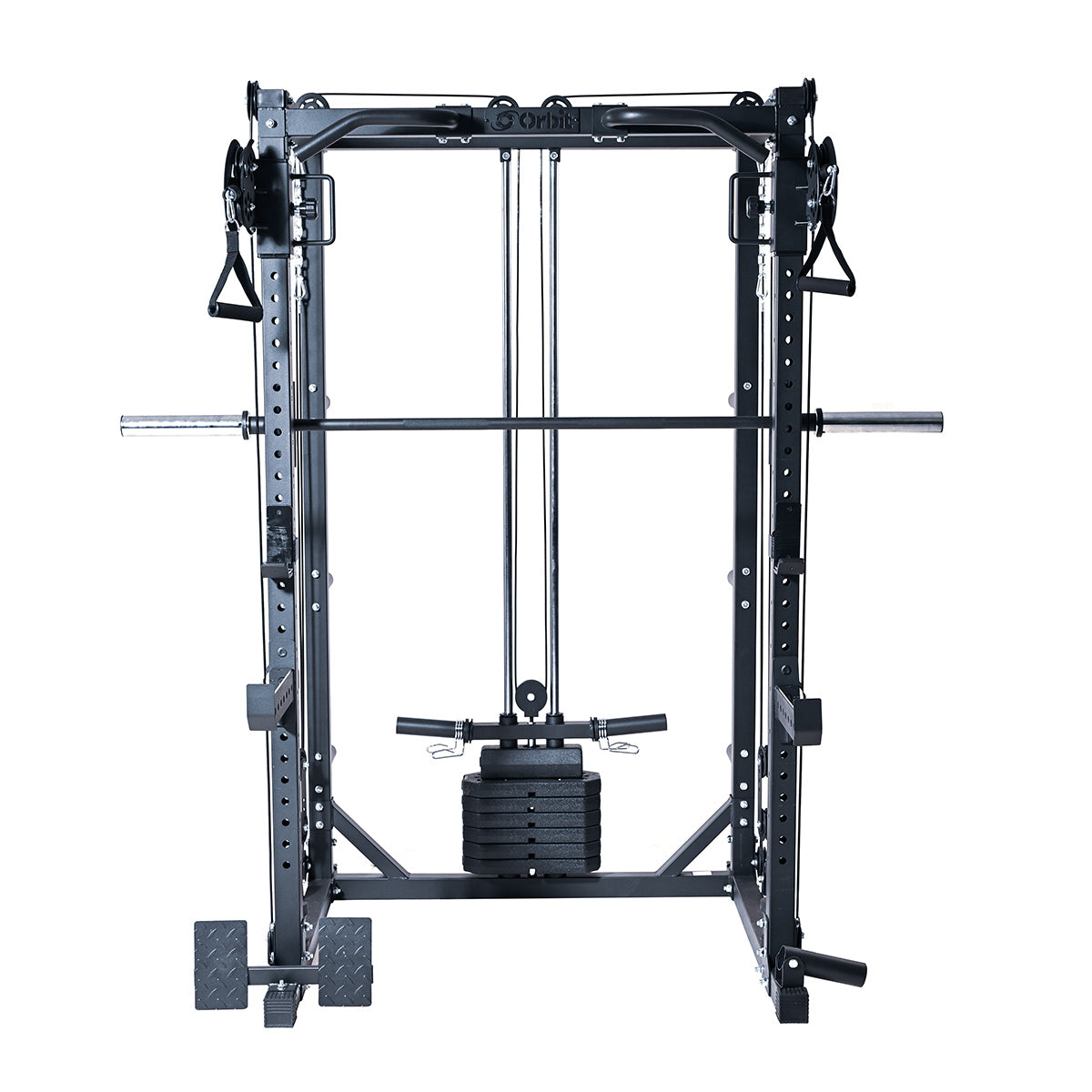 Orbit 3-in-1 Power Rack for Home Gym - Squat Rack, Pull-Up Bar & Bench Press Station - Perfect for Strength Training & Weightlifting Workouts