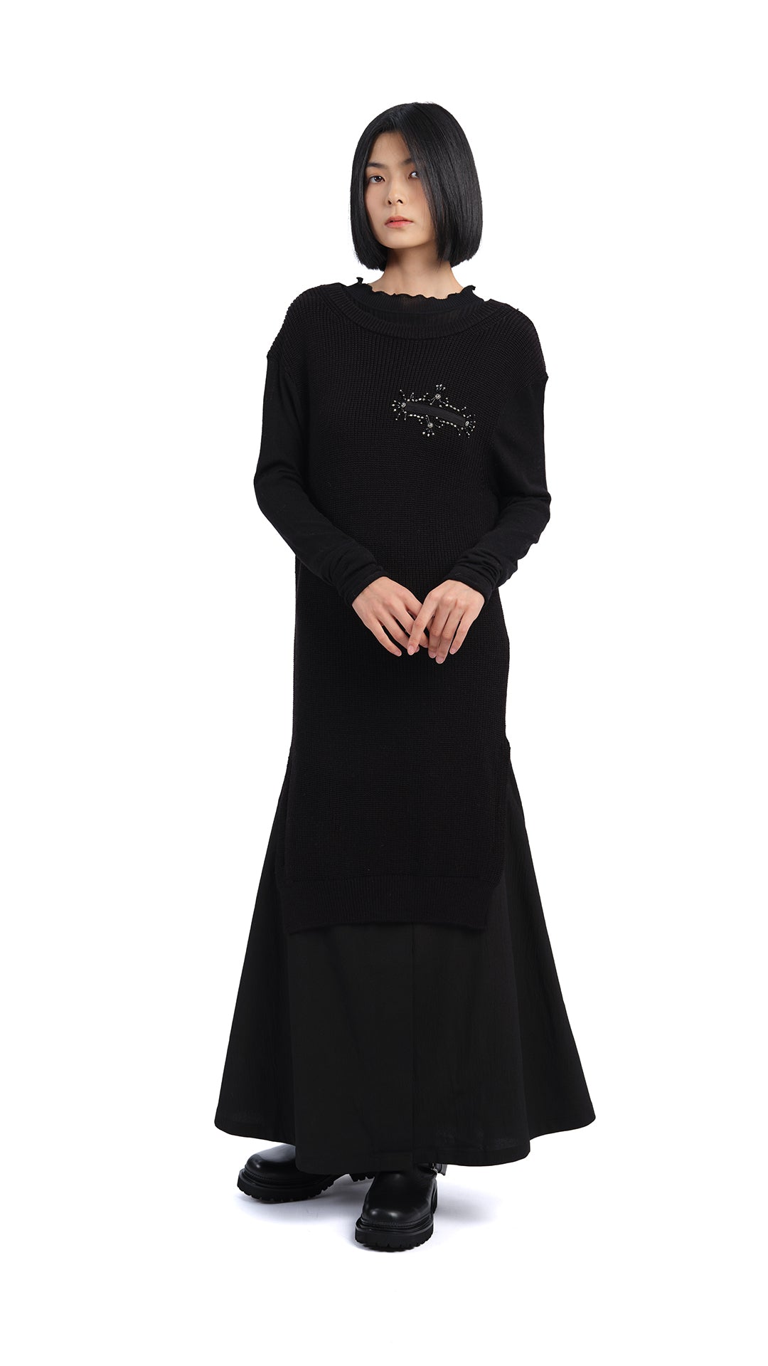 Elegant Beaded Knit Dress for Women - Perfect for Parties, Weddings & Special Occasions