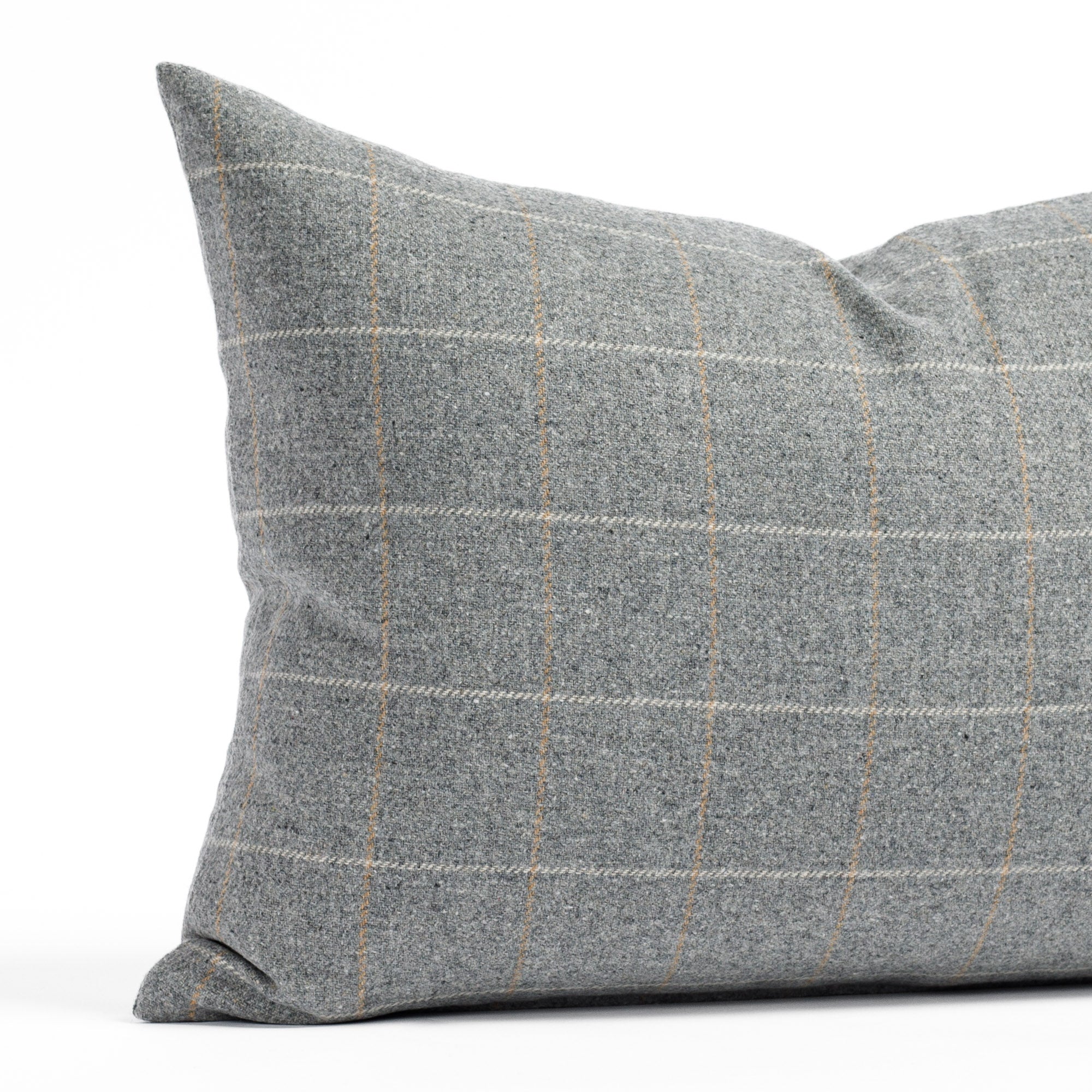 Addison Plaid 14x20 Lumbar Pillow Cover in Flagstone - Decorative Throw Pillow for Sofa, Bed & Home Decor