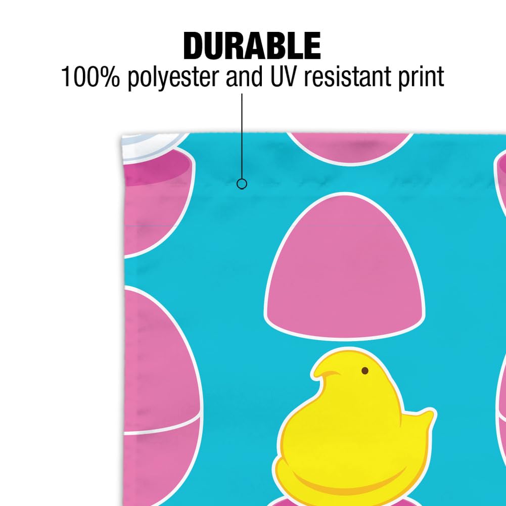 Peeps Easter Eggs Garden Flag for Spring Yard Decor