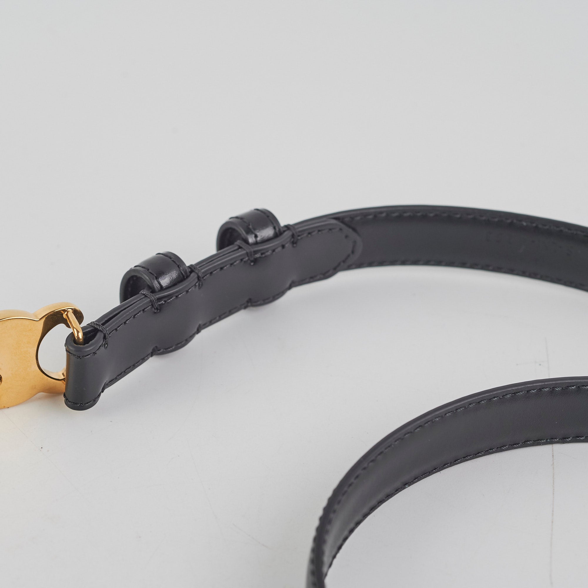 CELINE Triomphe Belt 70 Black - Genuine Leather Designer Belt for Women | Perfect for Office, Date Night & Formal Occasions