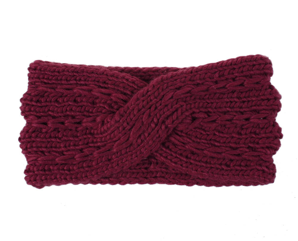 Warm Acrylic Thick Wool Knitted Headband for Women - Winter Fashion Hair Accessories - Perfect for Outdoor Activities & Cold Weather