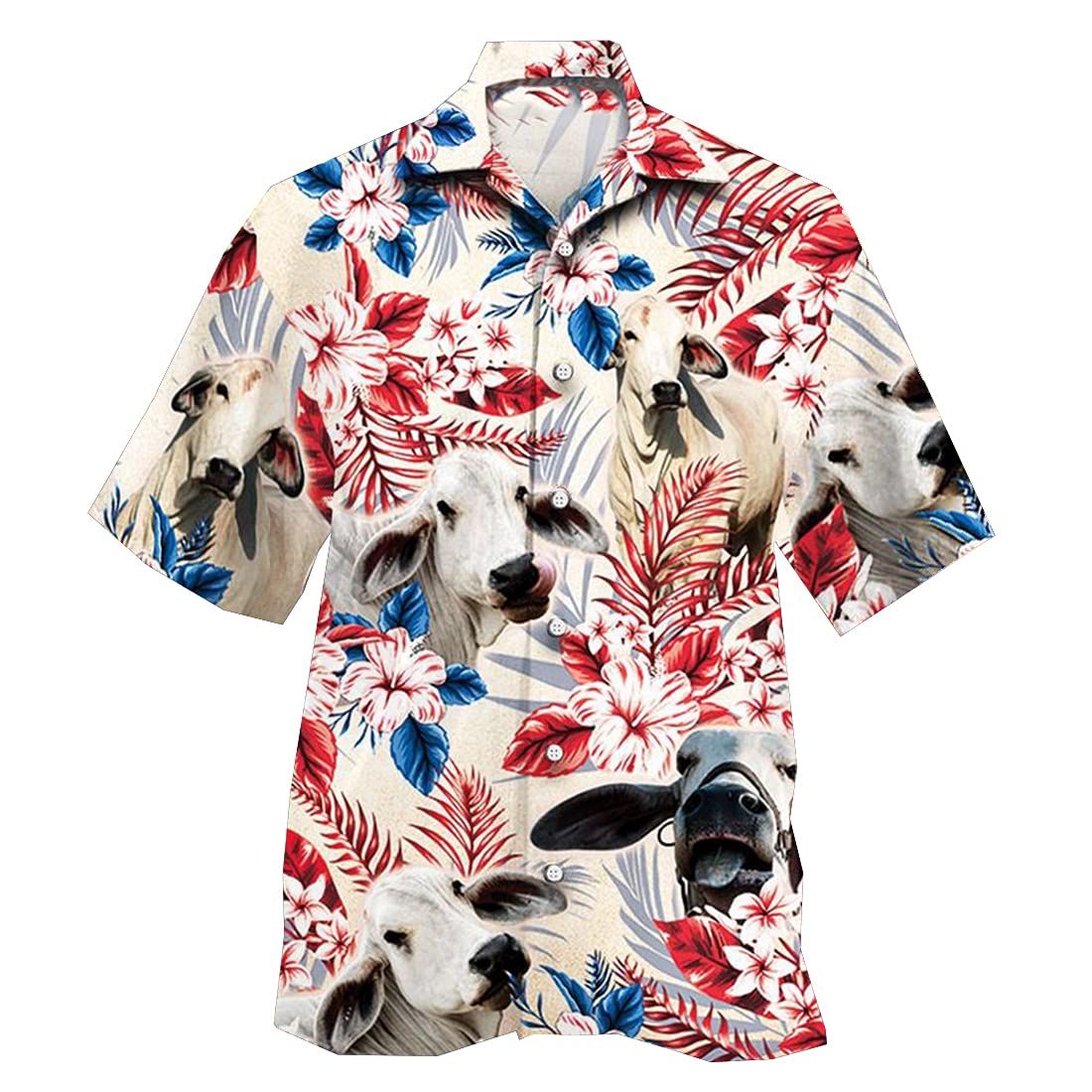 Hawaiian Shirts for Men & Women - Tropical Animal Print Short Sleeve Button Down Shirts | Beach Vacation, Summer Party & Casual Wear