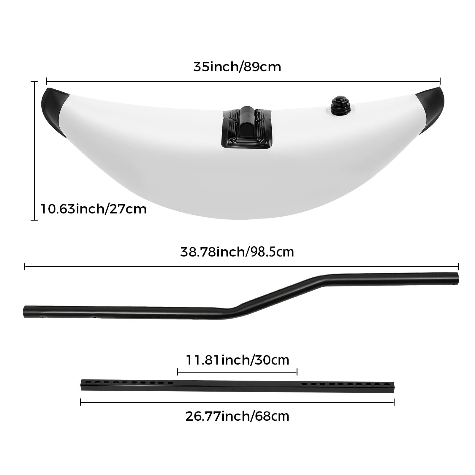 **2Pcs Inflatable Kayak Outrigger Stabilizer - PVC Fishing Boat Stabilizer & AMA Kit for Canoe & Kayak, Portable Float Stabilizer for Enhanced Balance & Safety | Perfect for Fishing, Stand-Up Paddling & Water Sports**