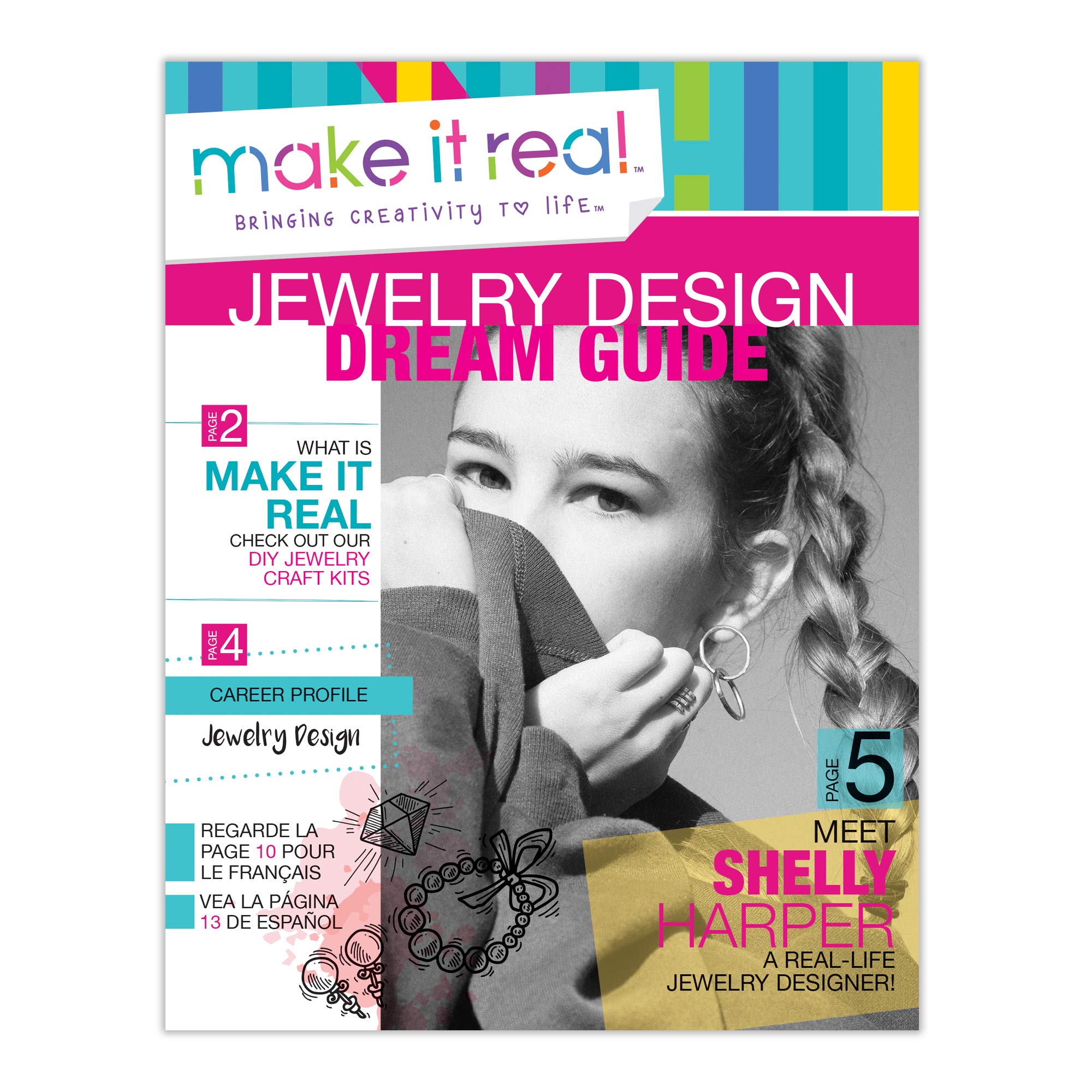 Make It Real DIY Terrarium Jewelry Kit - Create Beautiful Flower & Gem Bottle Pendants for Girls - Arts & Crafts Gift Set with Charms - Perfect for Birthday Gifts, Party Favors & Creative DIY Projects