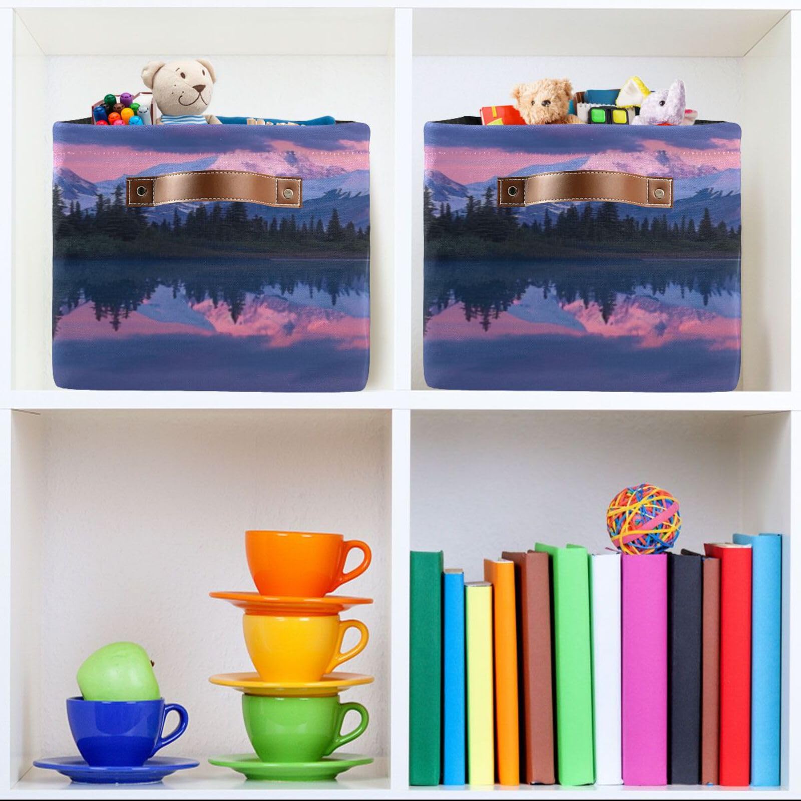 Large Fabric Storage Bins with Handles - Collapsible Closet Organizers & Decorative Baskets for Shelves, Clothes, Toys & Home Organization - Perfect for Bedroom, Nursery & Living Room Storage Solutions