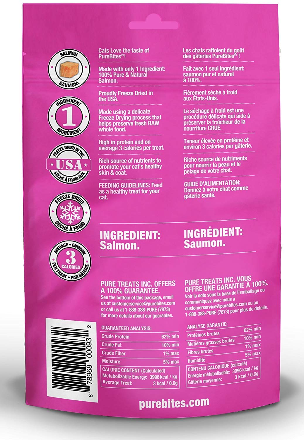 Purebites Freeze Dried Cat Treats - Natural Protein Snacks for Cats - Grain Free, Healthy Training Rewards - Perfect for Indoor Cats & Picky Eaters