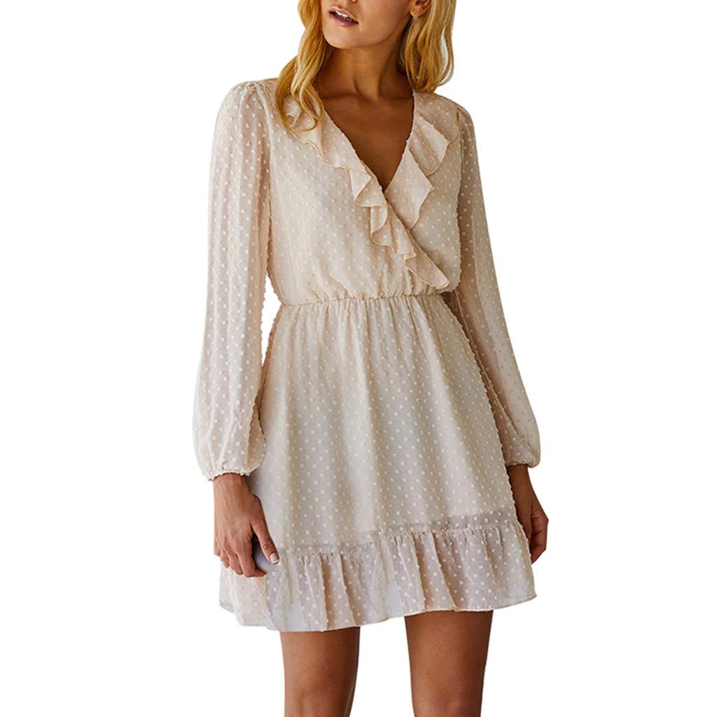 Tiehua Women's Ruffle Cocktail Dress - Elegant Summer Shirt Dress for Date Night & Casual Wear | Perfect for Petite Women, Parties, and Outdoor Events