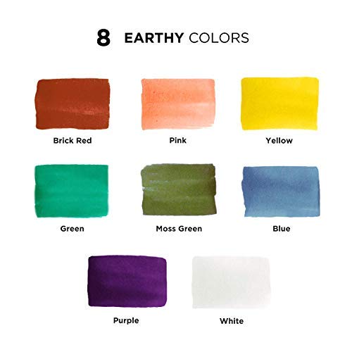 6 White & 8 Earthy Chalk Markers Set - Non-Toxic Liquid Chalk Pens for Blackboards, Windows, Glass, Mirrors - Perfect for Restaurants, Cafes, Classrooms & DIY Crafts
