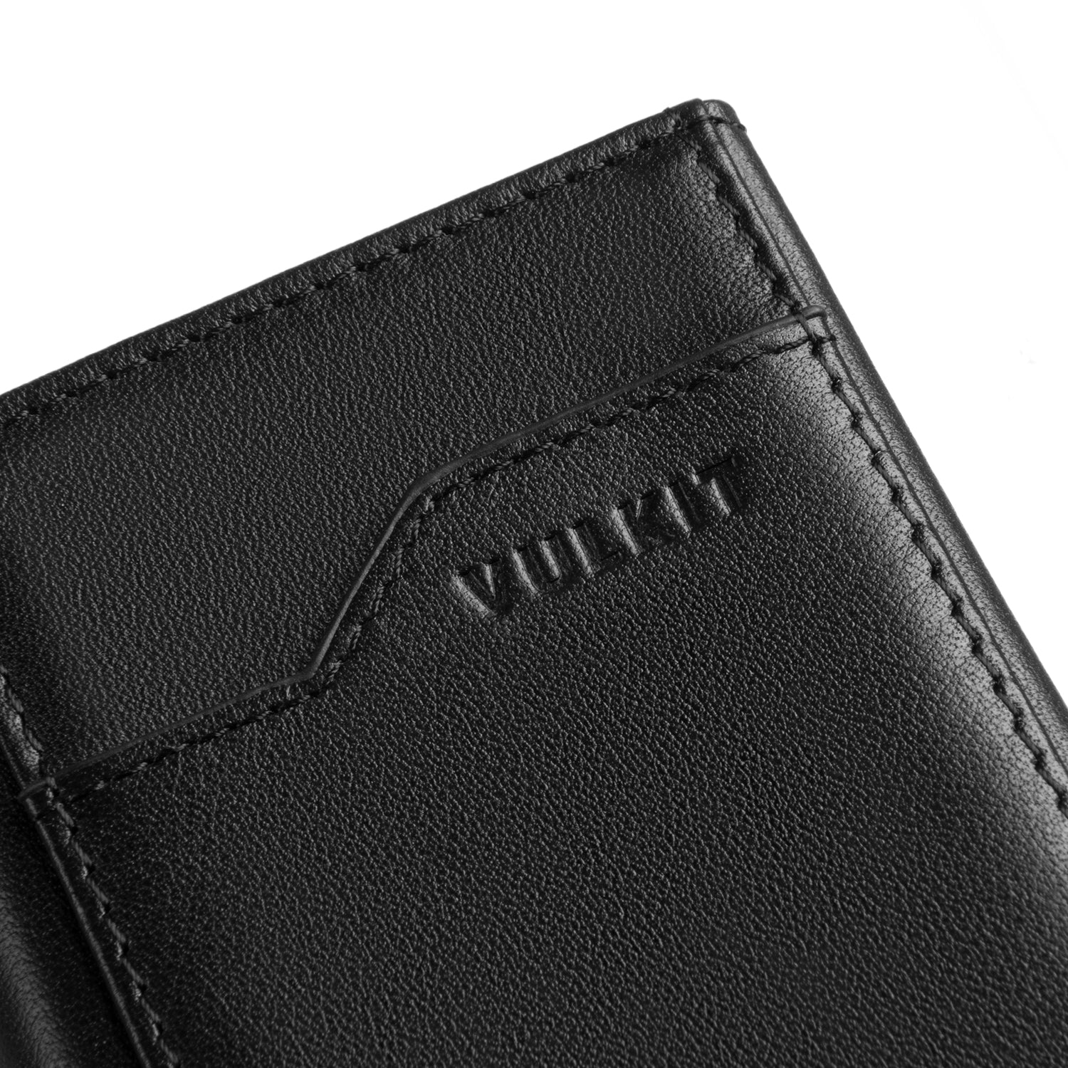 VC311P Genuine Leather RFID Blocking Wallet with ID Window & Money Pocket - Removable AirTag Holder for iPhone (AirTag Not Included) - Perfect for Travel, Business & Everyday Use