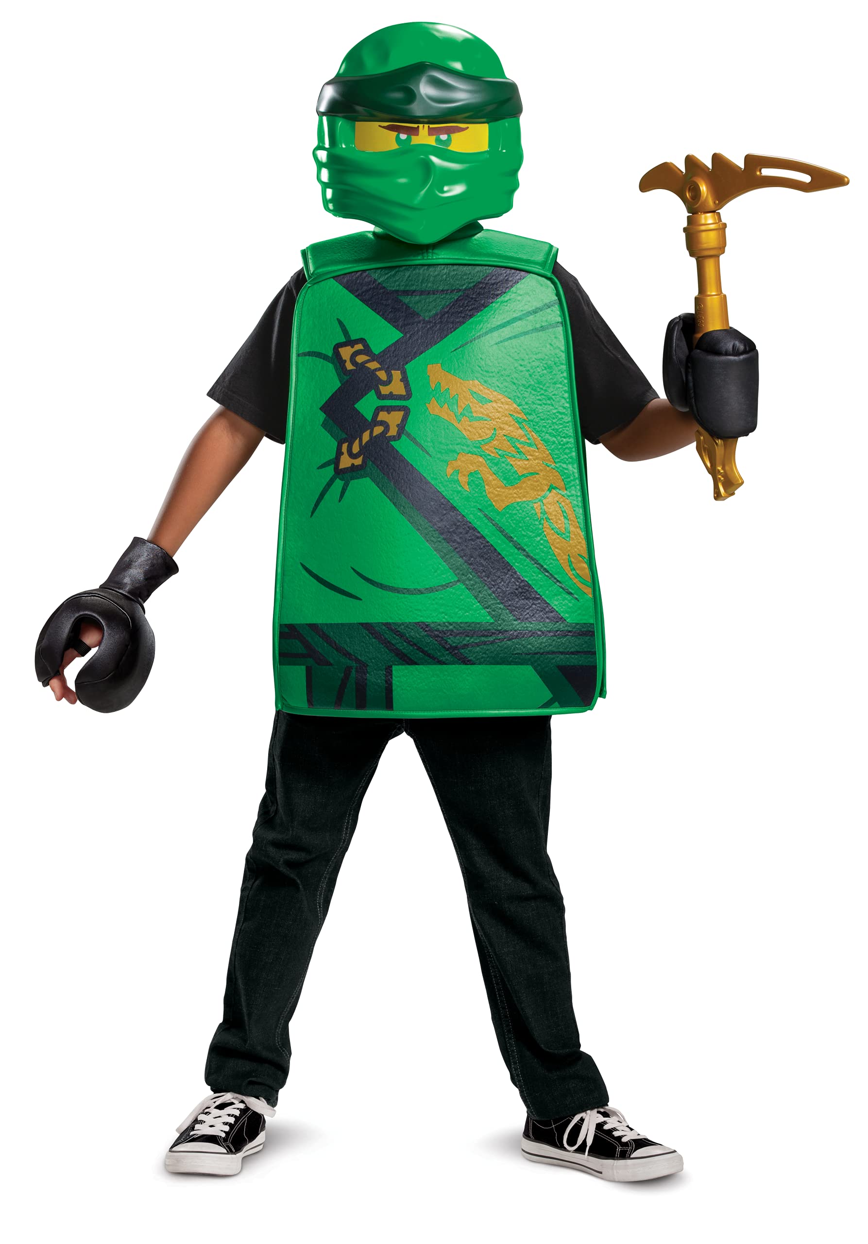 Lloyd Costume for Kids - Lego Ninjago Legacy Themed Outfit with Accessories | Green Ninja Halloween Costume | Perfect for Dress-Up, Cosplay & Birthday Parties