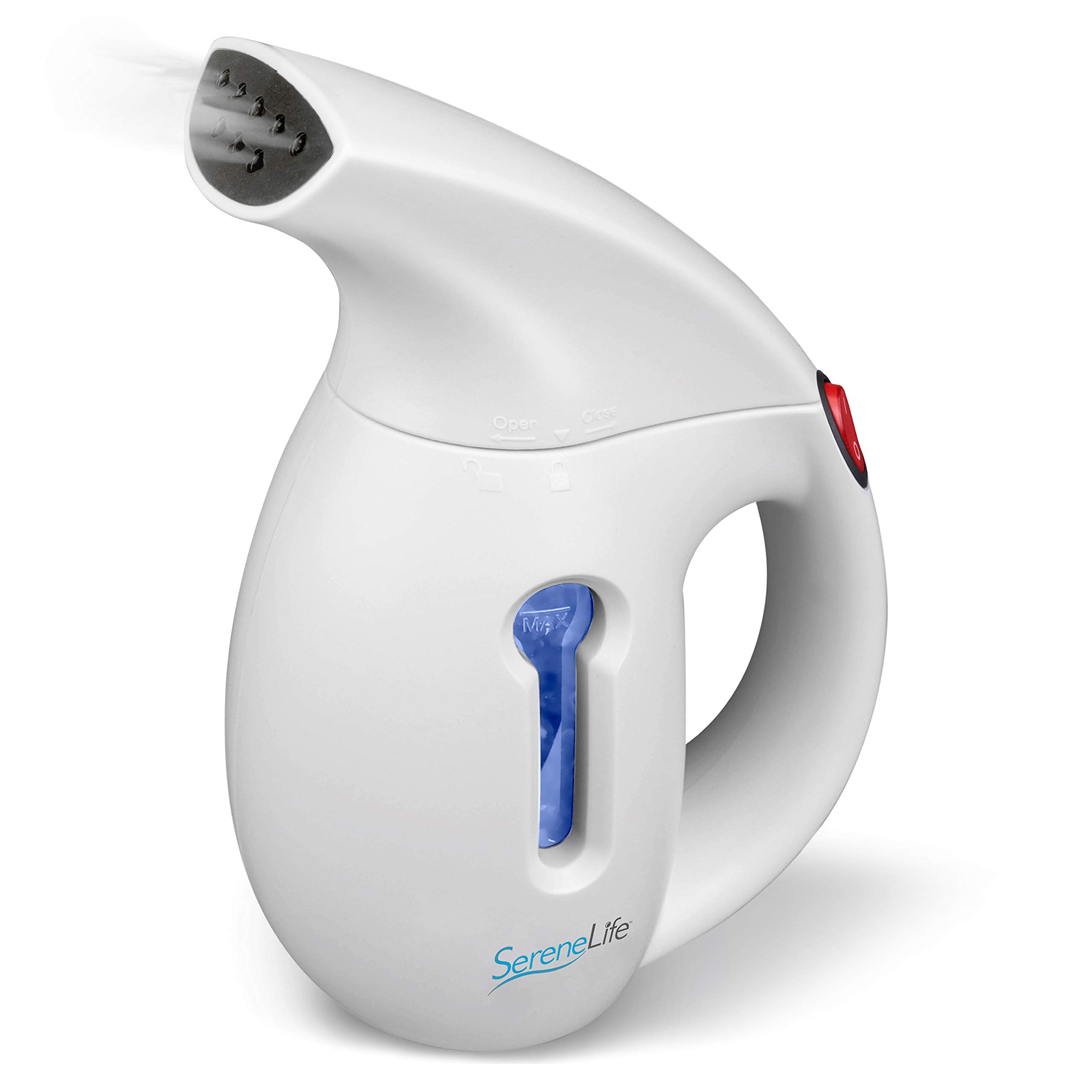 SereneLife Portable Handheld Fabric Steamer - 180ml Compact Lightweight Travel Steamer for Clothes, Curtains & Furniture | Quick Wrinkle Remover | Perfect for Home, Travel & Office Use