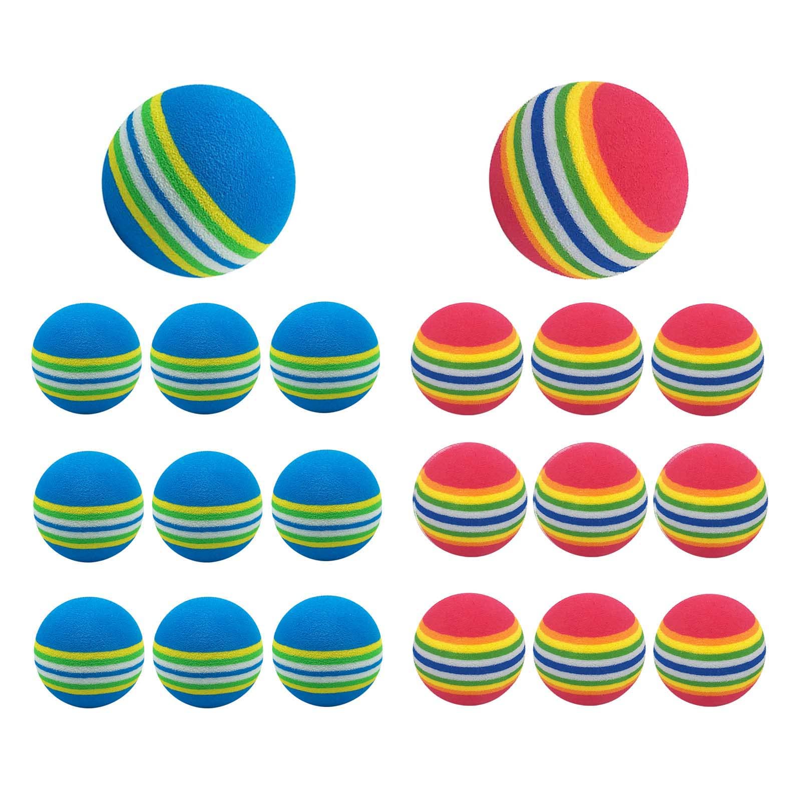 **Medsuo 20pcs Sponge Practice Golf Balls - Soft Foam Elastic Training Balls for Indoor & Outdoor Golf Practice (Red & Blue) - Perfect for Backyard, Driving Range & Home Golf Drills**