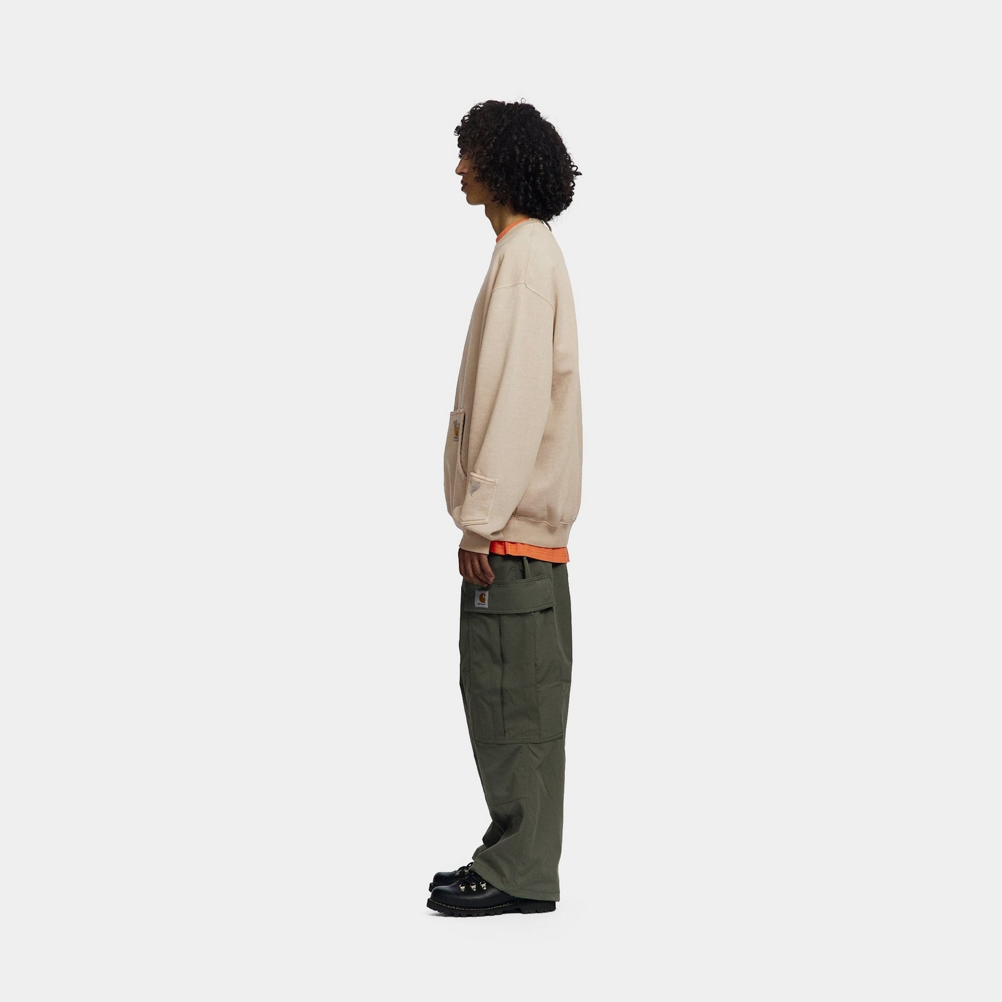 Carhartt WIP x INVINCIBLE Pigment Dyed Sweatshirt - Simply Taupe | Men's Casual Pullover Hoodie for Streetwear & Urban Fashion | Perfect for Everyday Wear & Outdoor Activities