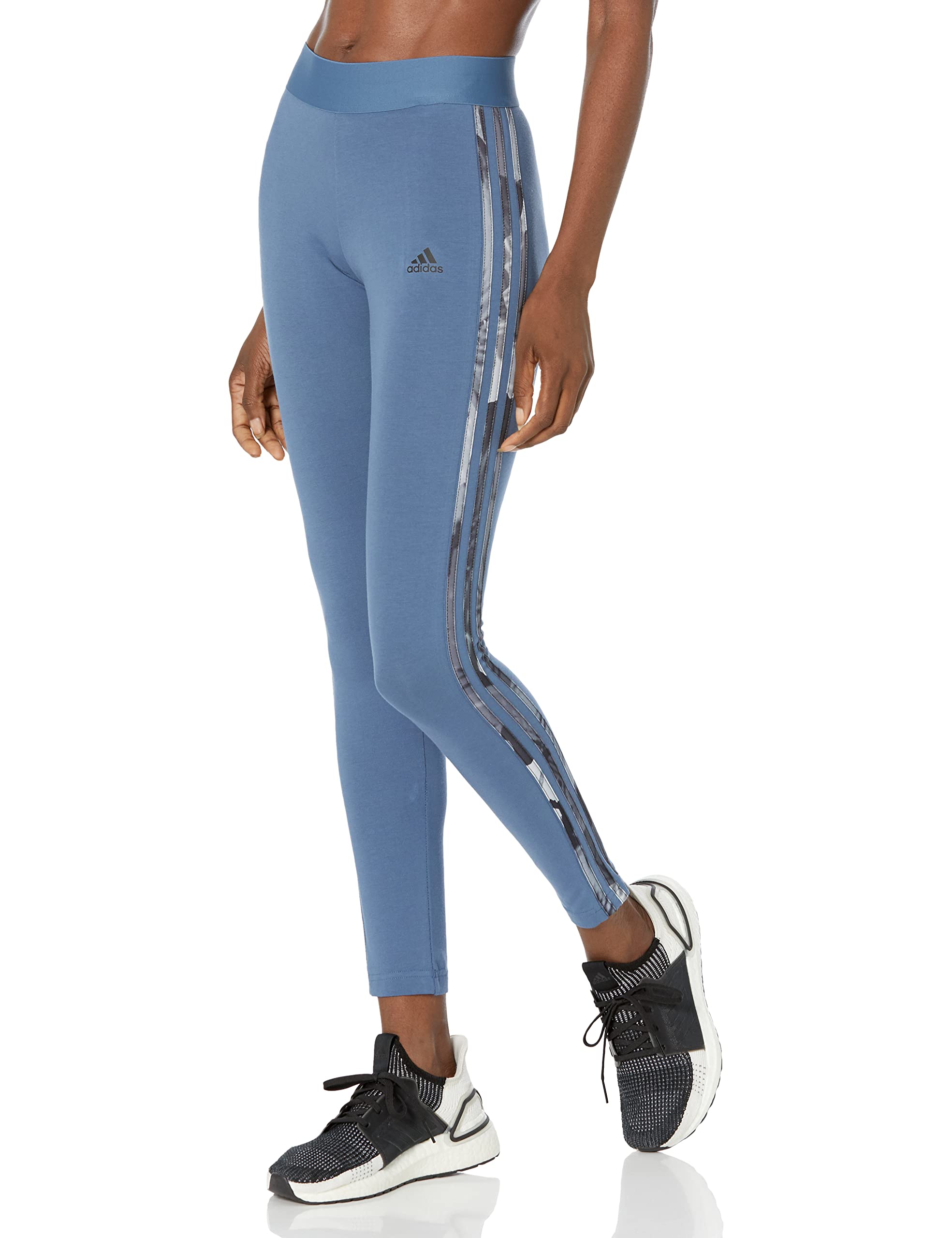 adidas Women's LOUNGEWEAR Essentials 3-Stripes Leggings - Comfortable Yoga Pants for Workout, Running & Casual Wear