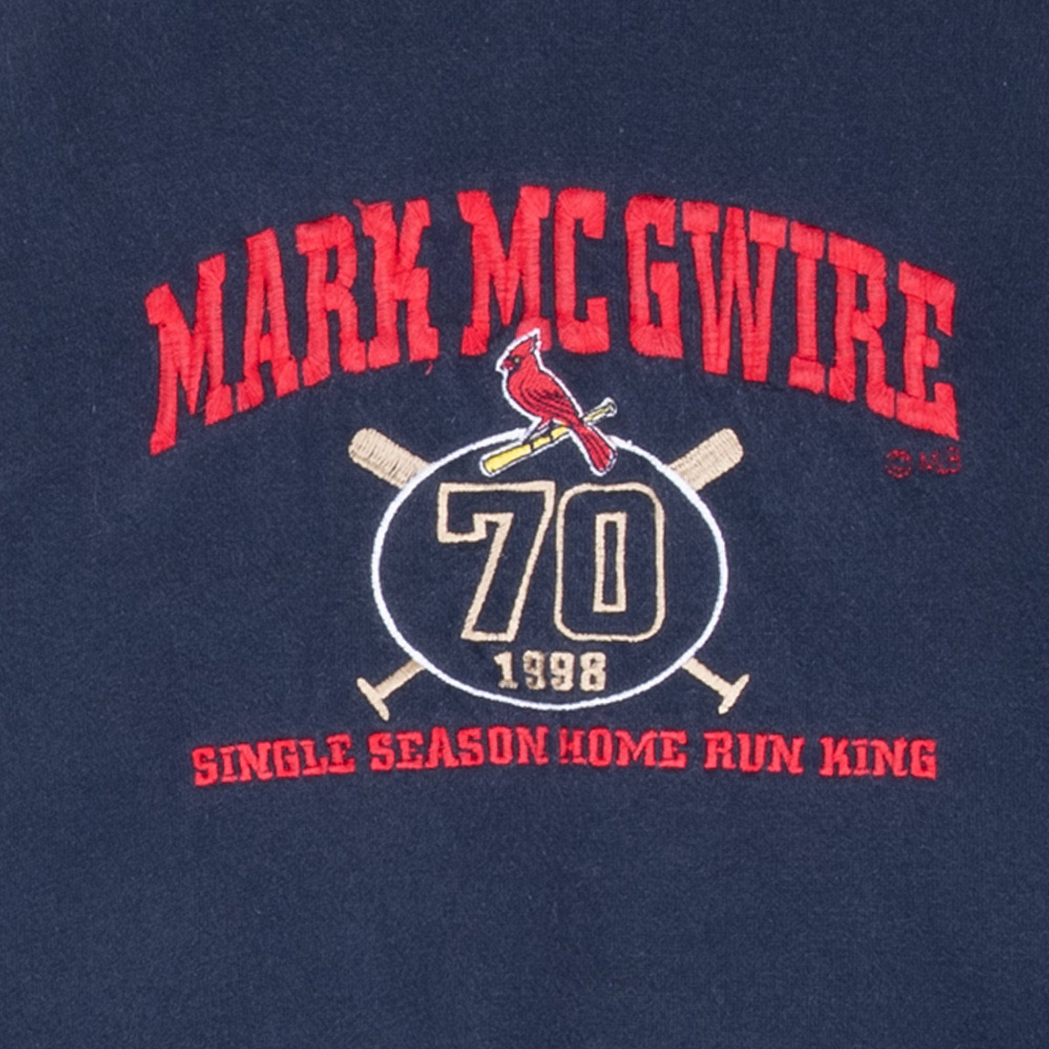 Vintage 1998 St. Louis Cardinals Mark McGwire MLB Baseball Sweatshirt XL - Perfect for Game Day & Retro Sports Fashion