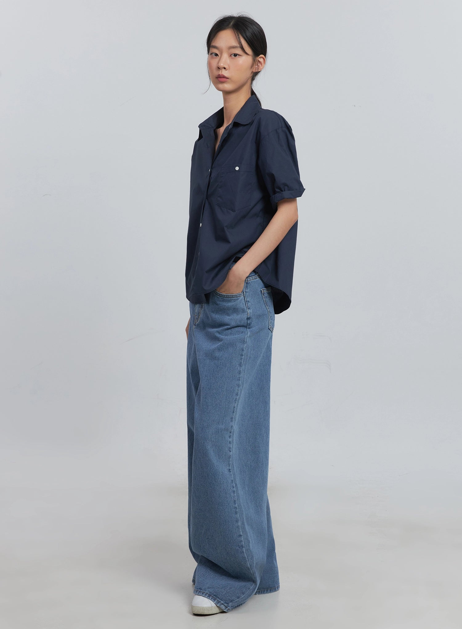 Daniela High Waisted Wide Leg Jeans for Women - Stretchy Comfort Denim Pants - Perfect for Casual Outings, Office Wear & Date Nights