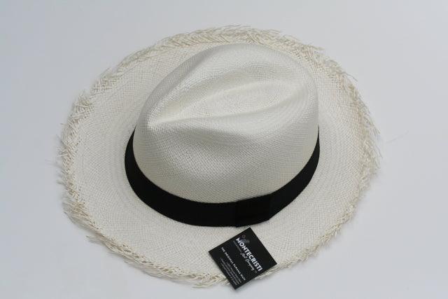 Premium Panama Hat for Men & Women - Breathable Frayed Brim Ivory Straw Hat - Perfect for Beach, Summer Outfits & Outdoor Activities
