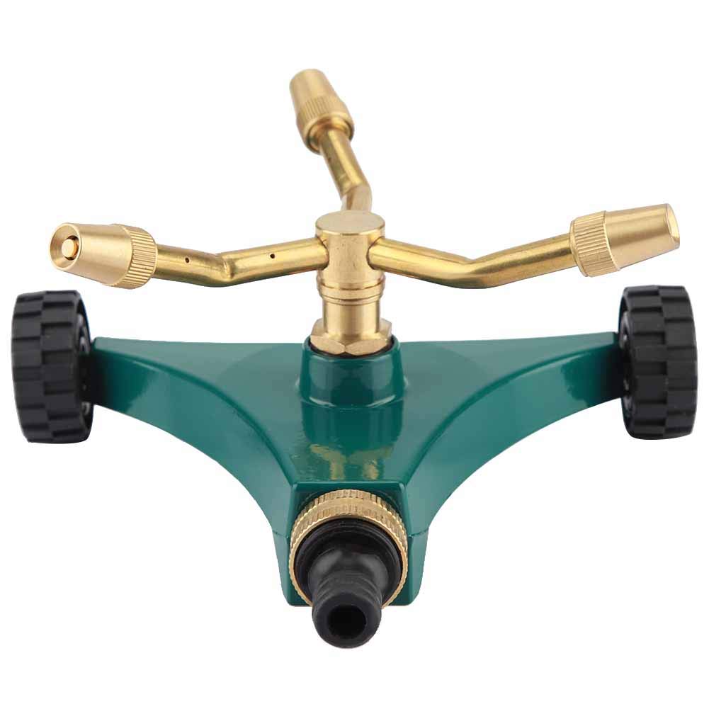 Fdit Automatic Lawn Sprinkler with Base & Movable Wheels - Adjustable Garden Watering System for Yard Irrigation | Perfect for Home Gardens, Lawns & Landscaping