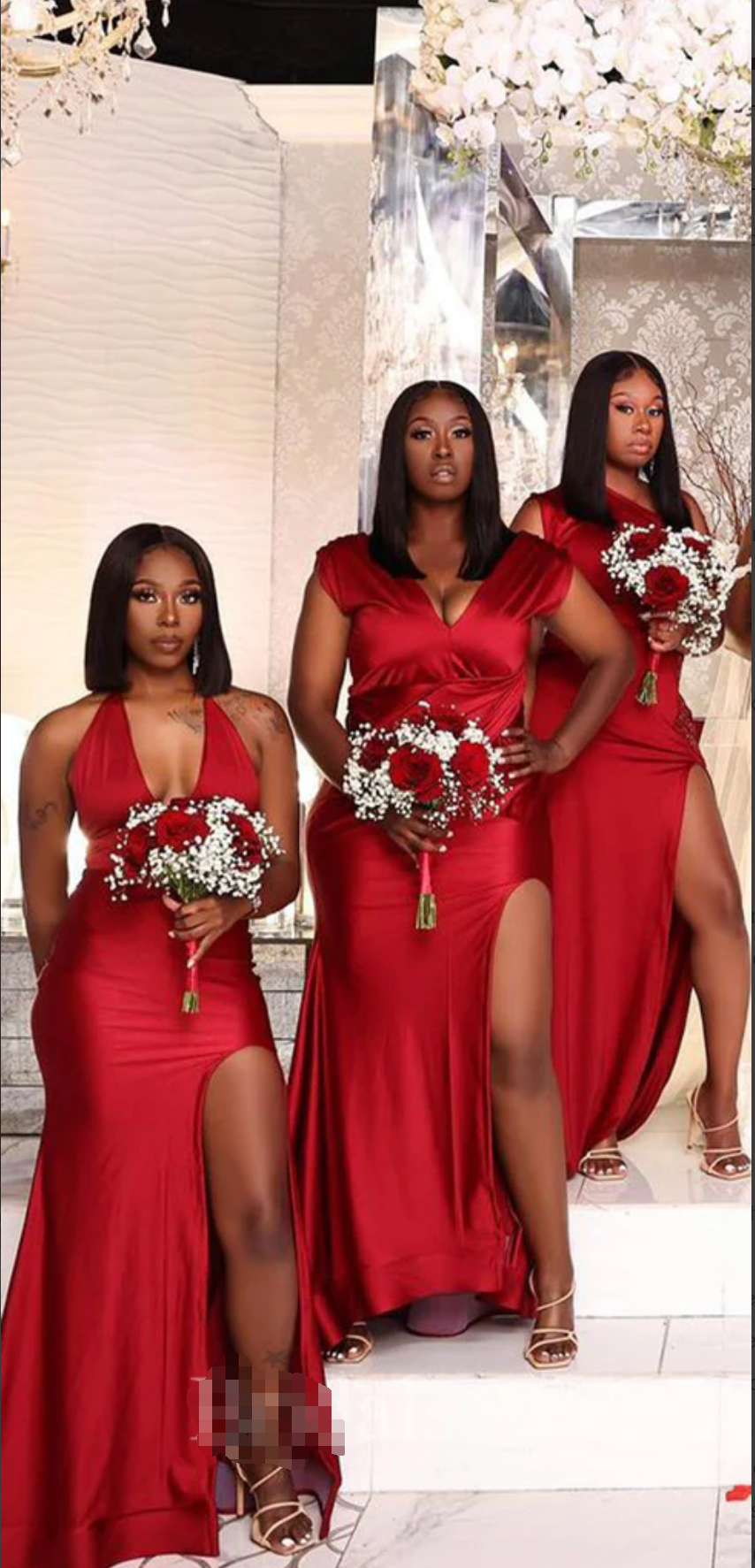 Elegant Red Bridesmaid Dresses - Long Sleeveless Wedding Guest Dress for Formal Events & Special Occasions | Perfect for Bridal Party, Evening Galas & Cocktail Receptions