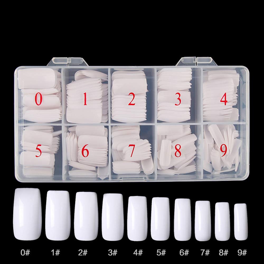 500PCS Coffin False Nails - Long Ballerina Press on Nails for DIY Nail Art & Salon Use | Acrylic Nail Tips for Halloween, Party, Wedding & Special Occasions