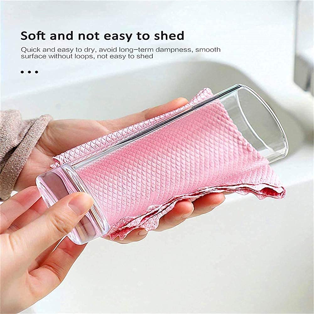 LELEBEAR Microfiber Cleaning Cloth - Streak-Free, Reusable & Lint-Free for Mirrors, Glass, Dishes, Screens & Cars (12x16 Inch, Pack of 10) | Perfect for Home, Office & Auto Detailing