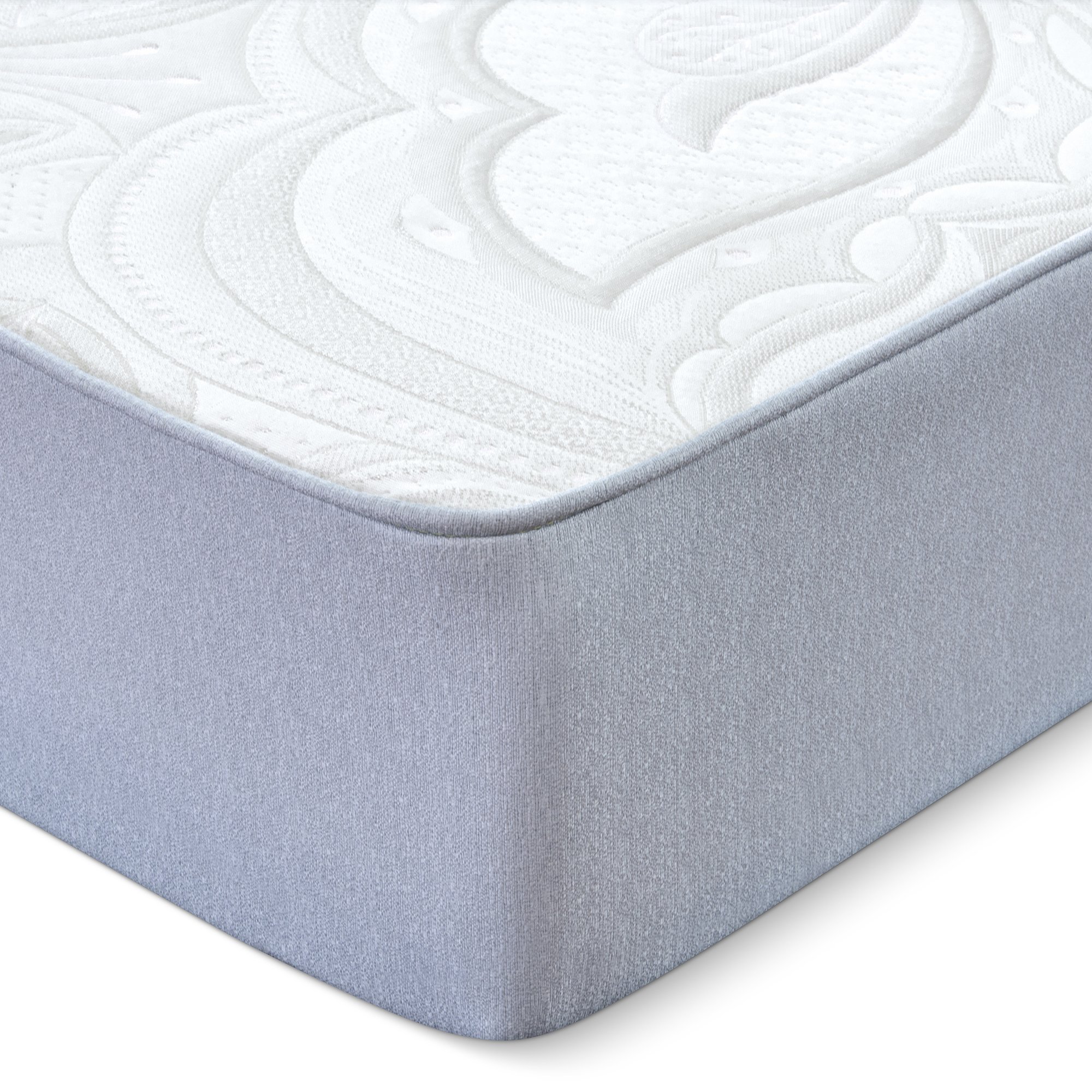 Spring Coil Gel Memory Foam Mattress - Full Size Beige - Pressure Relief & Back Support - Perfect for Bedroom, Guest Room & Dormitory