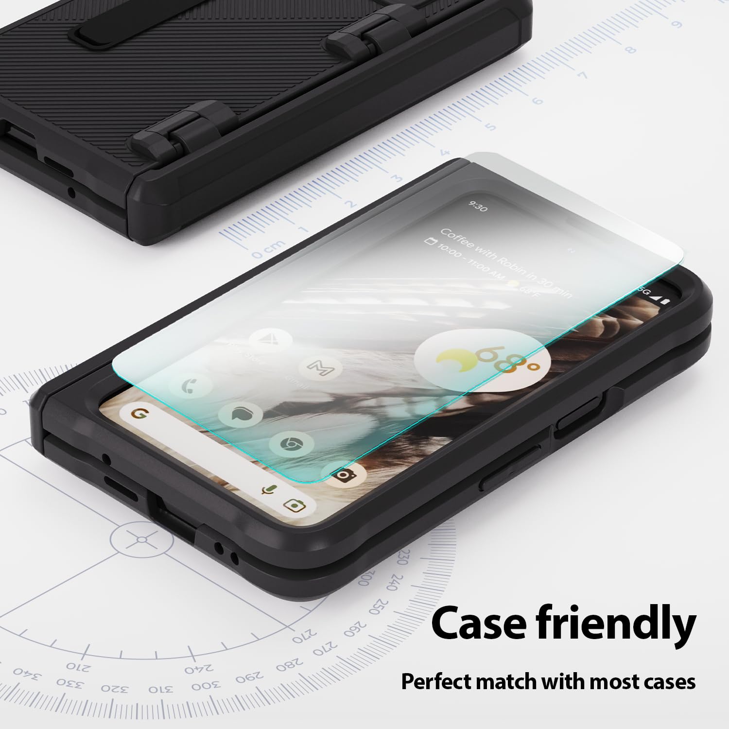 Whitestone Dome Glass Screen Protector for Google Pixel Fold - 2+2+2 Pack (Front, Back & Camera Lens) - Premium Tempered Glass with Easy Installation Kit - Perfect for Work, Travel & Everyday Protection
