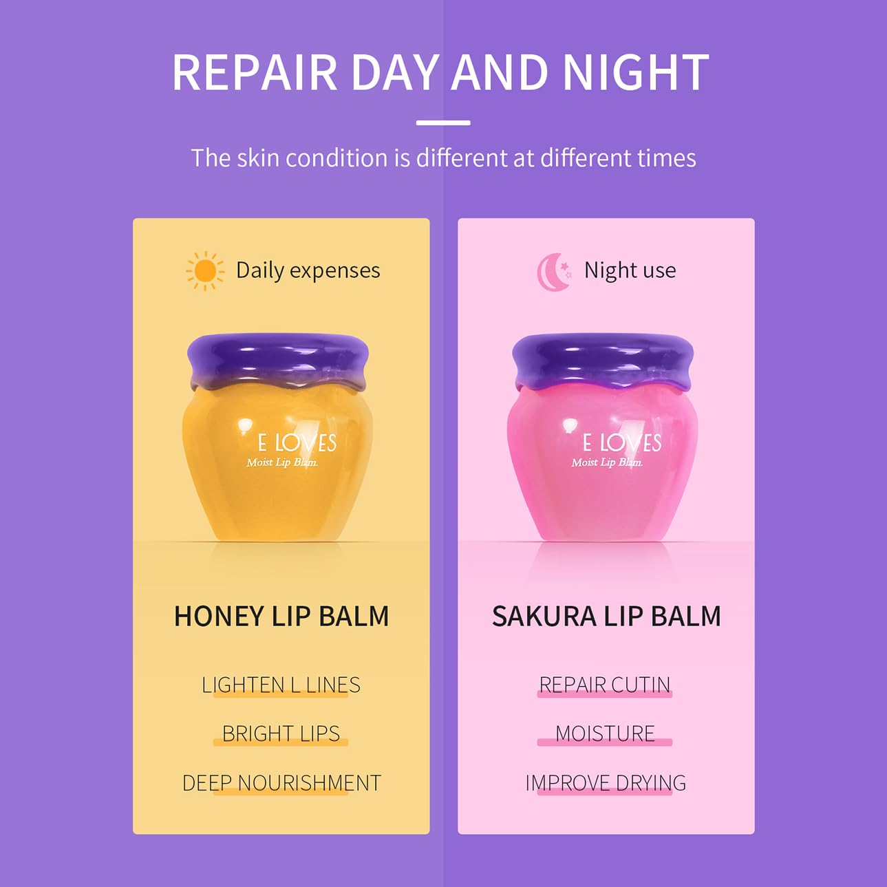 **Honey & Sakura Lip Sleeping Mask - Natural Lip Plumper & Hydrating Lip Care Serum for Fuller Lips, Moisturizing Lip Mask to Reduce Fine Lines - Day & Night Use for Soft, Smooth Lips**    *(Perfect for Overnight Lip Treatment, Daily Hydration, and Enhancing Lip Volume)*