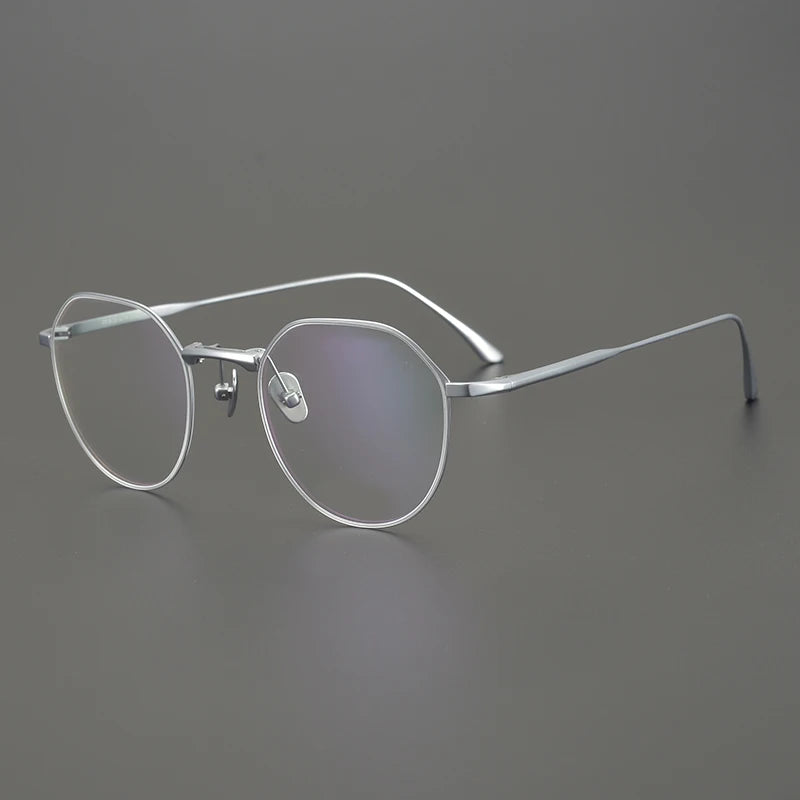 Aimee Unisex Full Rim Flat Top Round Titanium Eyeglasses 14022 - Lightweight Durable Frame for Men & Women - Perfect for Reading, Work, and Everyday Wear