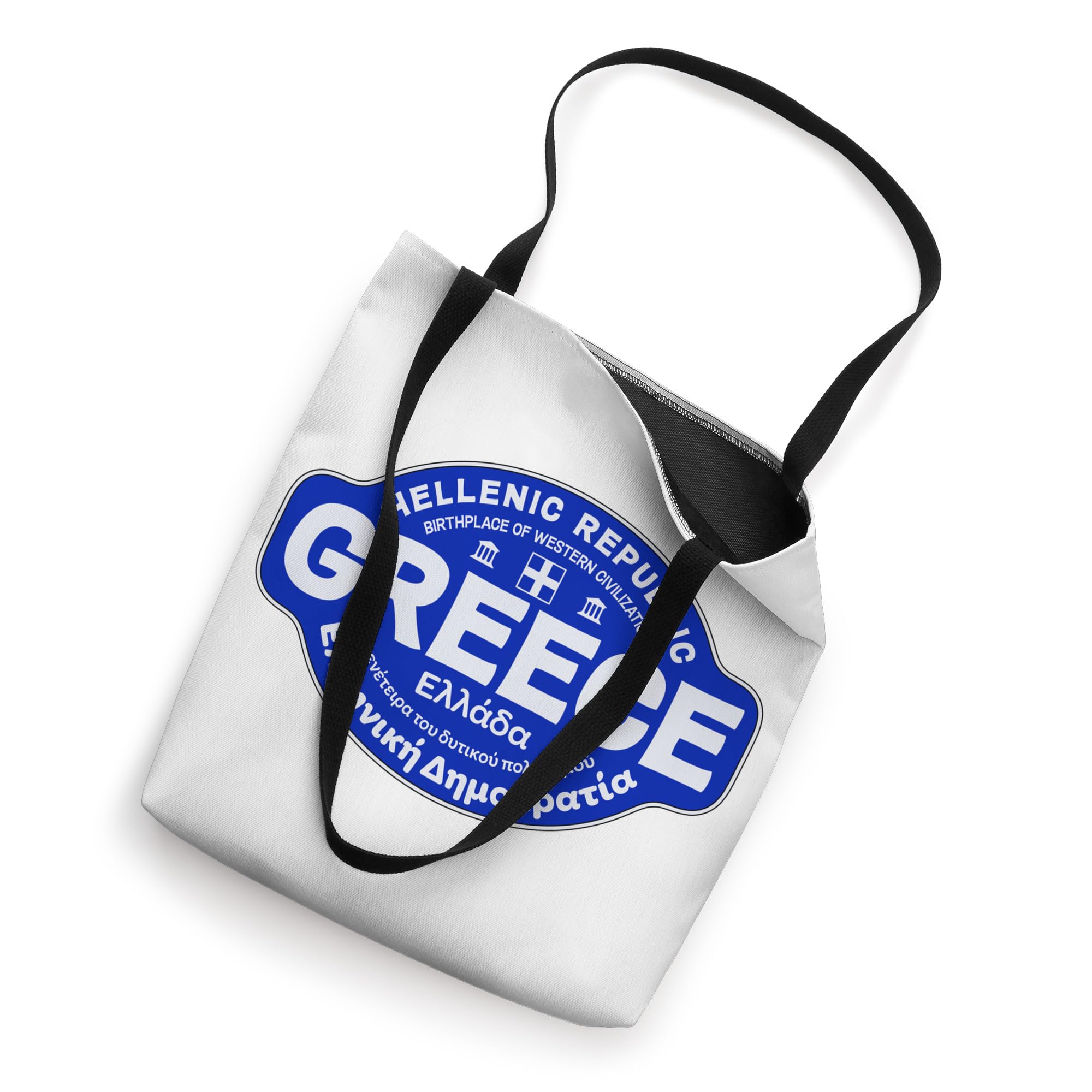 JCombs: Stylish Greece Themed Tote Bag - Perfect for Beach, Travel & Shopping - Durable & Fashionable Canvas Shoulder Bag