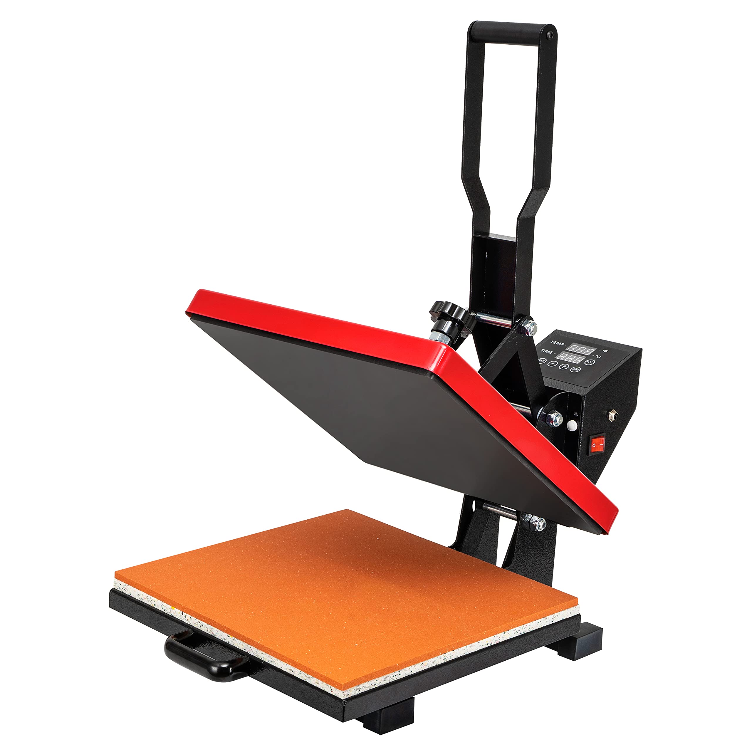 15x15 Heat Press Machine for T-Shirts - Digital Sublimation Transfer Printer for DIY & Industrial Use - Perfect for Custom Apparel, Mugs & Home Crafts (Red)