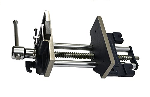 GROZ 7-inch Quick Release Woodworking Vise - Heavy Duty Cast Iron Bench Vise with Toe-in Feature (Model 39007) | Perfect for Woodworking, Carpentry & DIY Projects