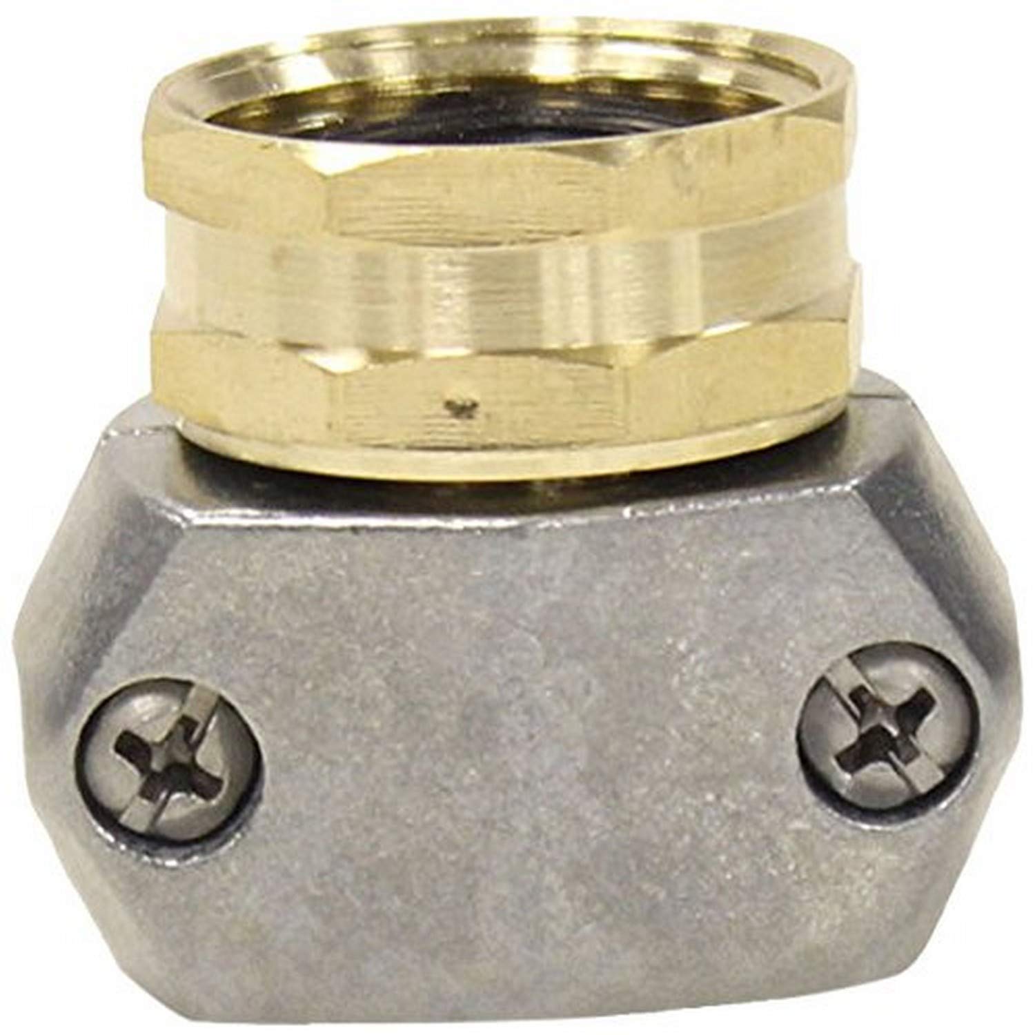 Gilmour 3/4 Inch Brass Zinc Threaded Female Clamp Coupling - Heavy Duty Hose Connector for Garden Irrigation, Pool Maintenance & Industrial Water Systems