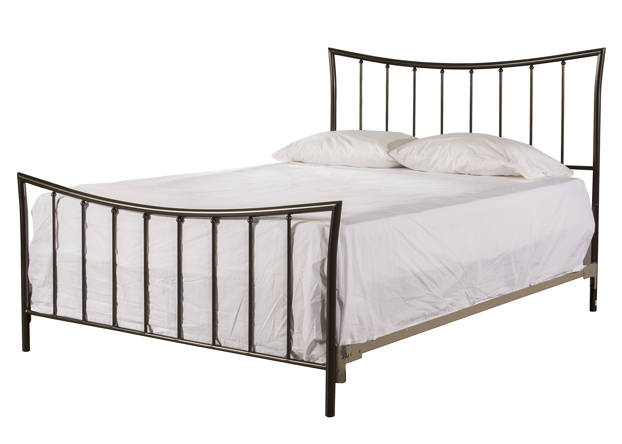 Hillsdale Furniture Edgewood Queen Bed Frame with Rails in Magnesium Pewter - Modern Bedroom Set for Home Decor & Guest Room Upgrade