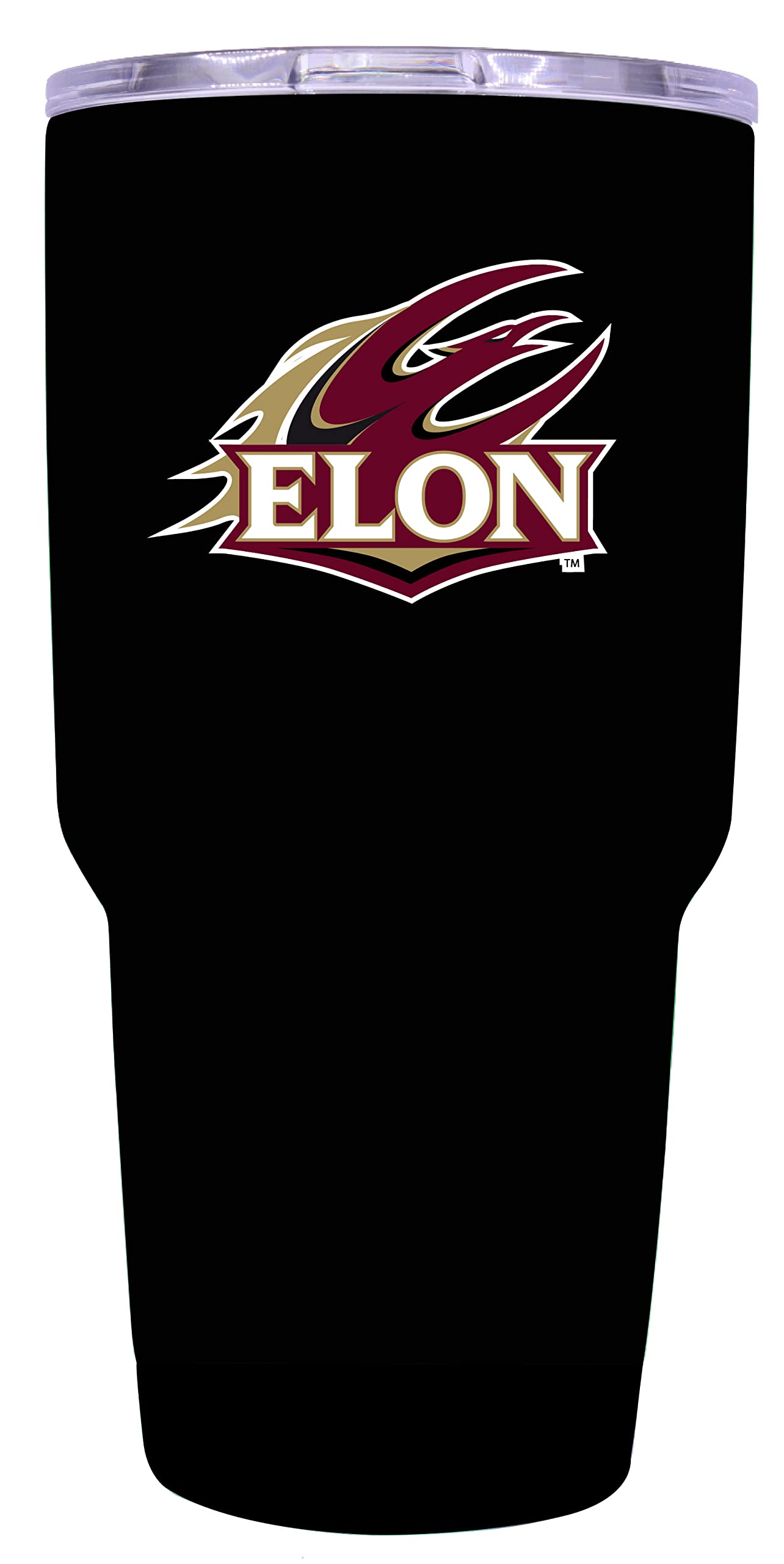 Official Elon University 24oz Black Insulated Stainless Steel Tumbler - Double Wall Vacuum Insulated Travel Mug - Keeps Drinks Hot/Cold for Hours - Perfect for Campus, Office & Outdoor Adventures