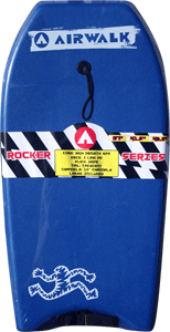 Airwalk Rocker 37 Inch Blue Bodyboard for Kids & Adults - Lightweight Surf Board for Beach Waves, Pool, and Ocean Riding - Perfect for Beginners and Professional Surfers