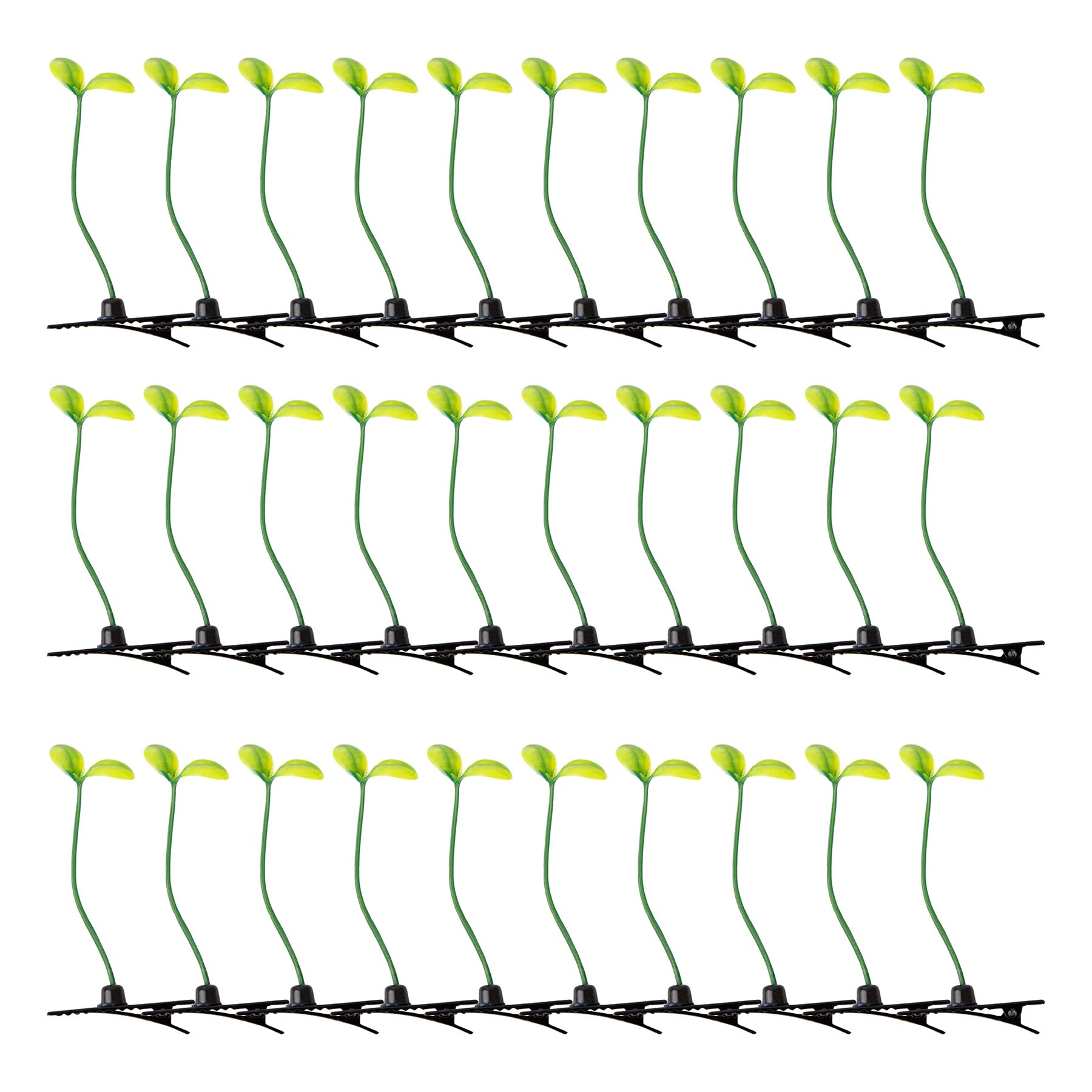 40 Pack RP Remarkable Power Plant Bean Sprout Hair Clips - Cute Pea Shaped Hairpins & Barrettes for Women and Girls | Perfect for School, Parties, and Daily Hairstyling