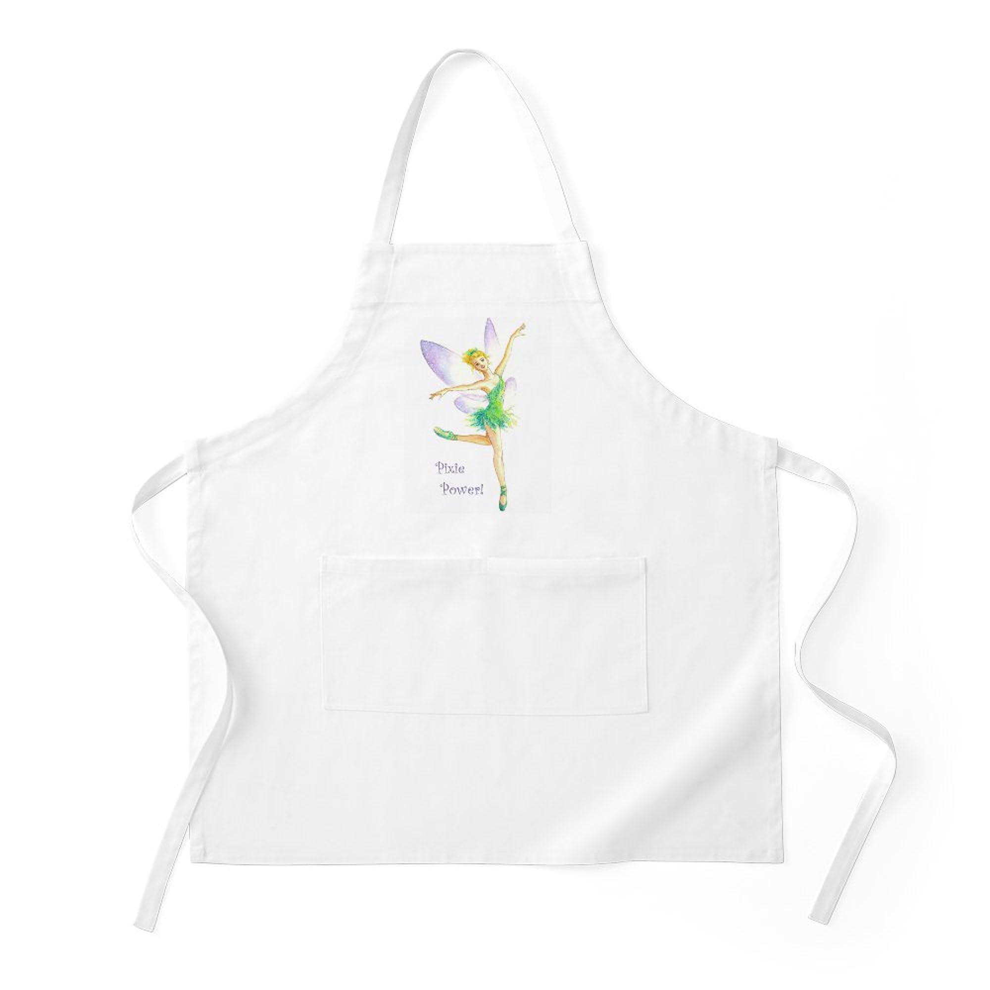 Tinkerbell Ballet Kitchen Apron with Pockets - Adjustable Grilling & Baking Apron for Women, Cooking, BBQ, Hosting Parties & Gift Giving