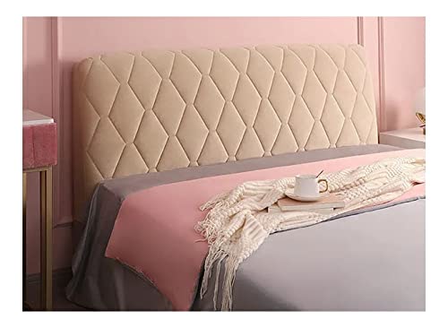 Luxury Velvet Headboard Cover with Storage Pocket - King/Queen/Full/Twin/California King Size - Thick Quilted Dustproof Bed Head Protector in Gray | Perfect for Bedroom Makeover & Dust Protection