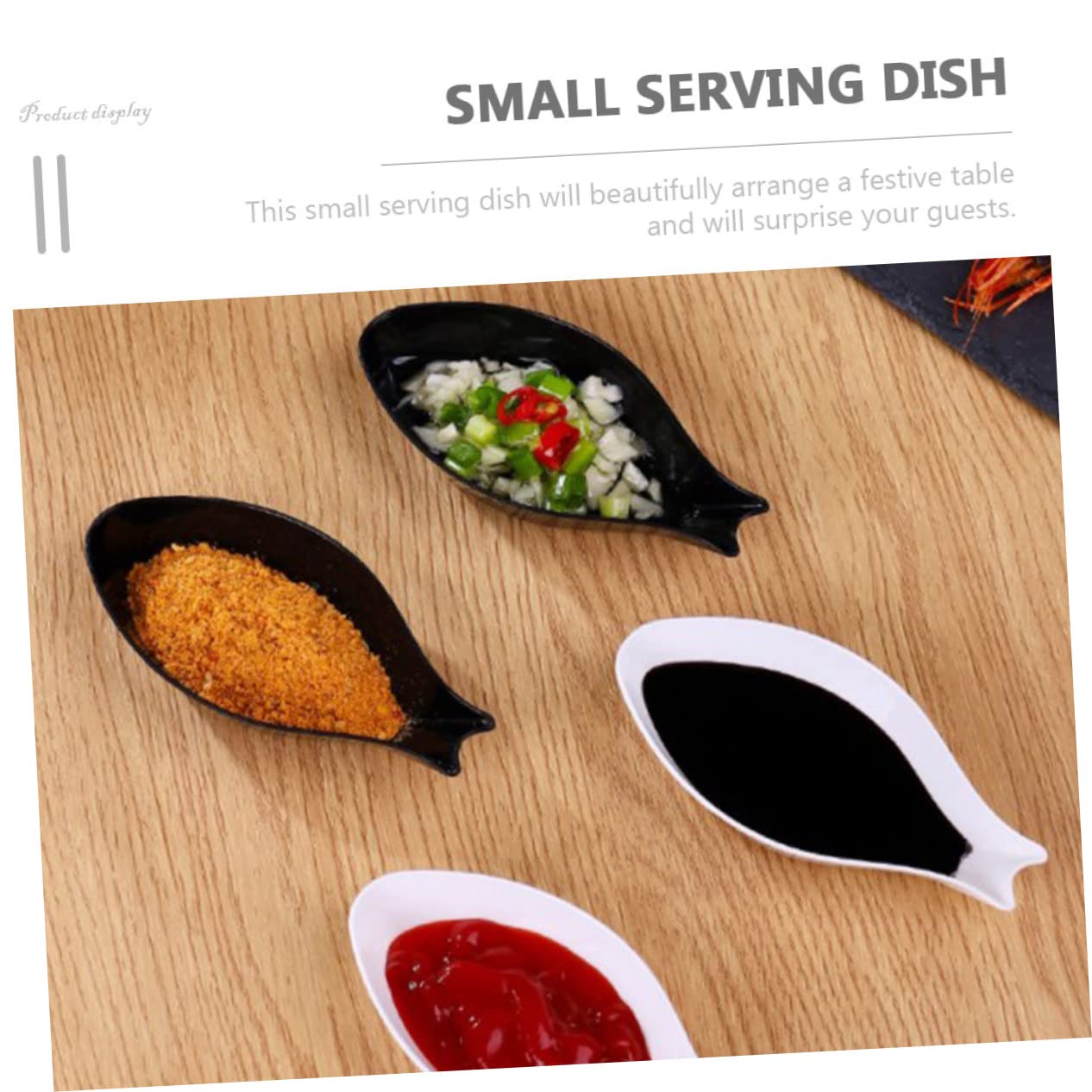 25 Pcs Fish-Shaped Porcelain Dipping Bowls for Sauces, Sushi, Appetizers & Charcuterie Boards - Elegant Condiment Dishes for Asian Cuisine, Party Platters & Home Dining
