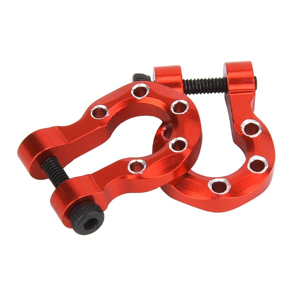 Dilwe 2pcs Metal RC Trailer Hooks for 1/10 Scale Crawler Cars - Compatible with TRAXXAS, Red - Perfect for Off-Road Adventures & RC Car Customization