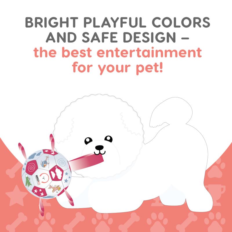 Misoko Interactive Pet Toy with Flag - Fun Chew Toy for Dogs & Cats - Durable Playtime Companion for Indoor & Outdoor Use