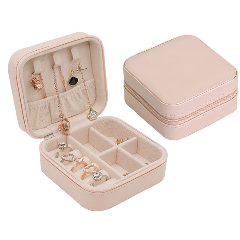 Elegant PU Leather Jewelry Box Organizer for Women - Travel Jewelry Storage Case with Display Holder for Rings, Earrings & Necklaces | Perfect Gift for Girls & Women | Ideal for Travel, Home & Office Use