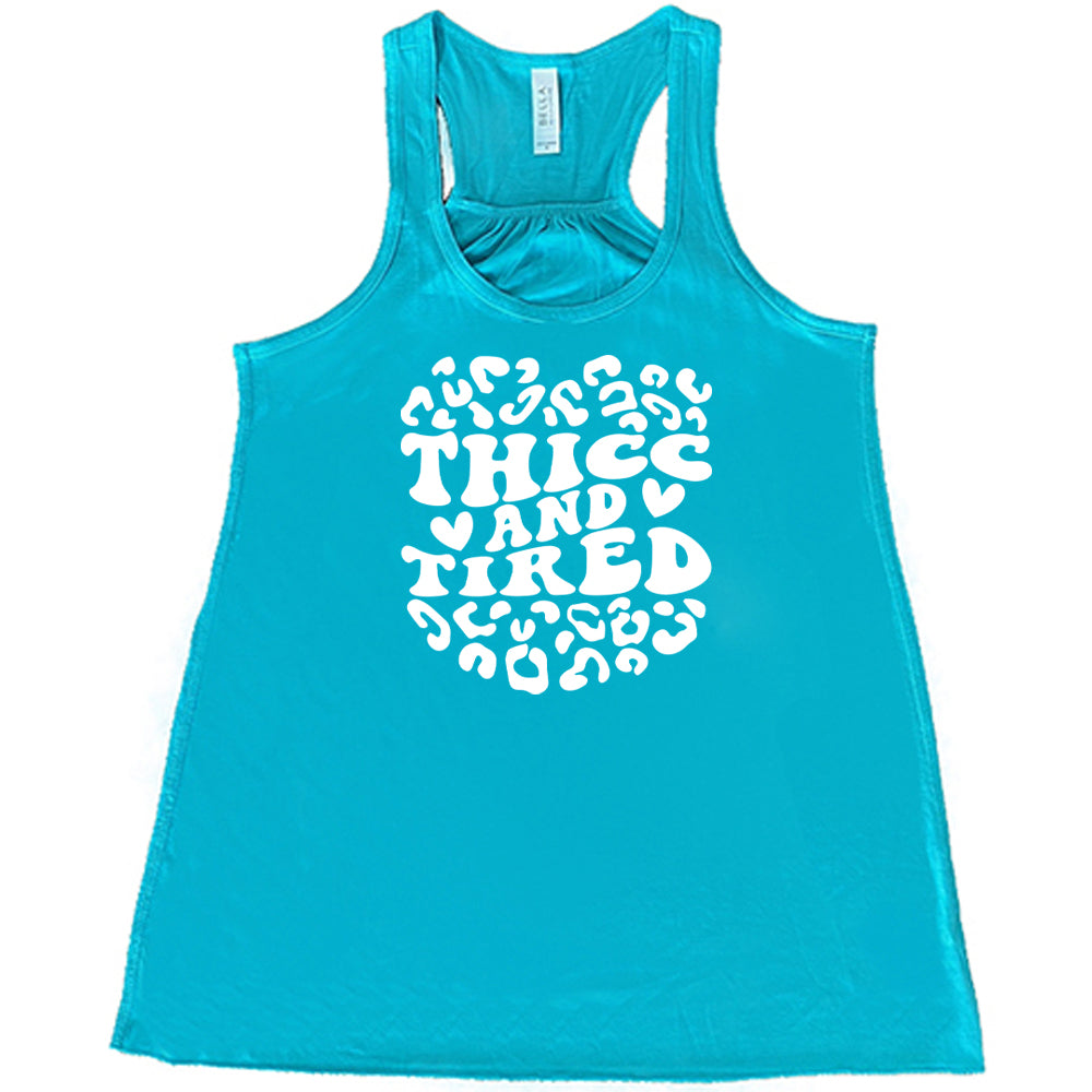 Thicc And Tired Graphic T-Shirt - Funny Sarcastic Tee for Women & Men - Comfortable Cotton Casual Wear for Lounge, Gym, or Everyday Outfits