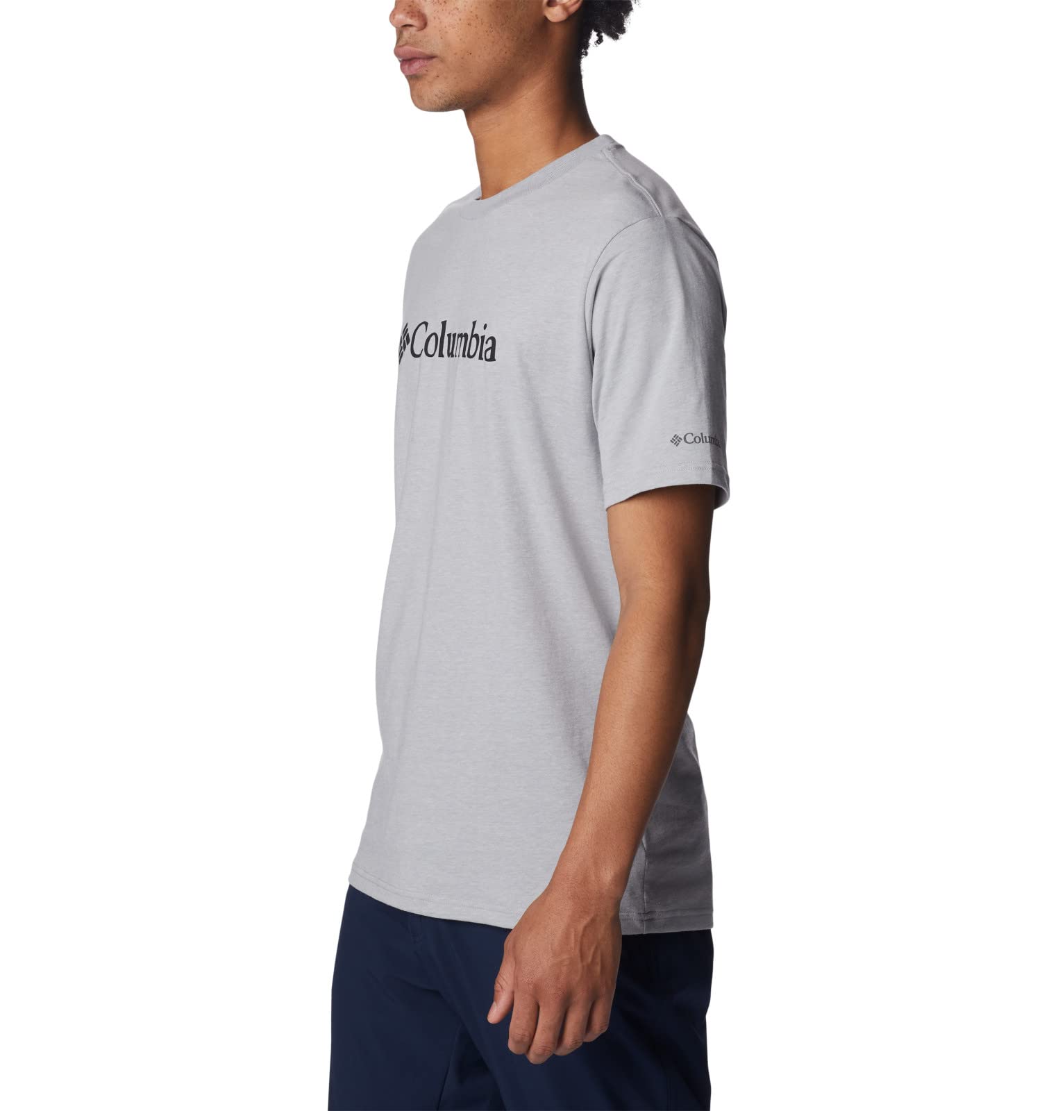 Columbia Men's CSC Basic Logo Short Sleeve T-Shirt - Comfortable Cotton Casual Tee for Outdoor Activities & Everyday Wear - Columbia Grey/Heather - Size 3X Big & Tall